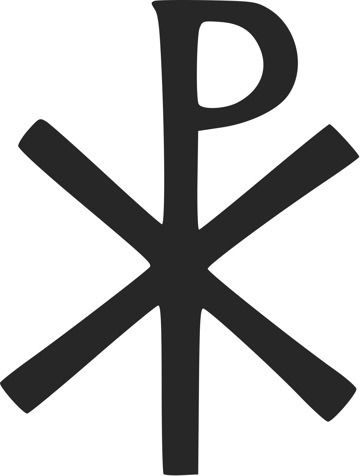 1200x1590 Link: Chi Rho symbol. The Chi Rho /ˈkaɪ ˈroʊ/; also known as, Phone