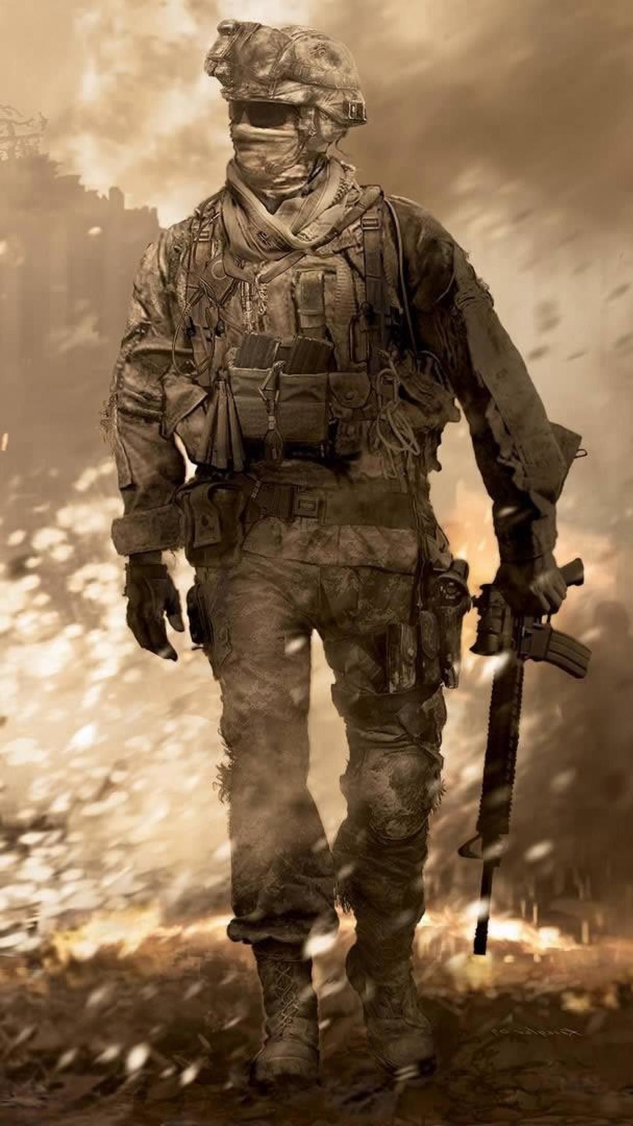 1250x2210 Mw2 Ghost Wallpaper, Phone