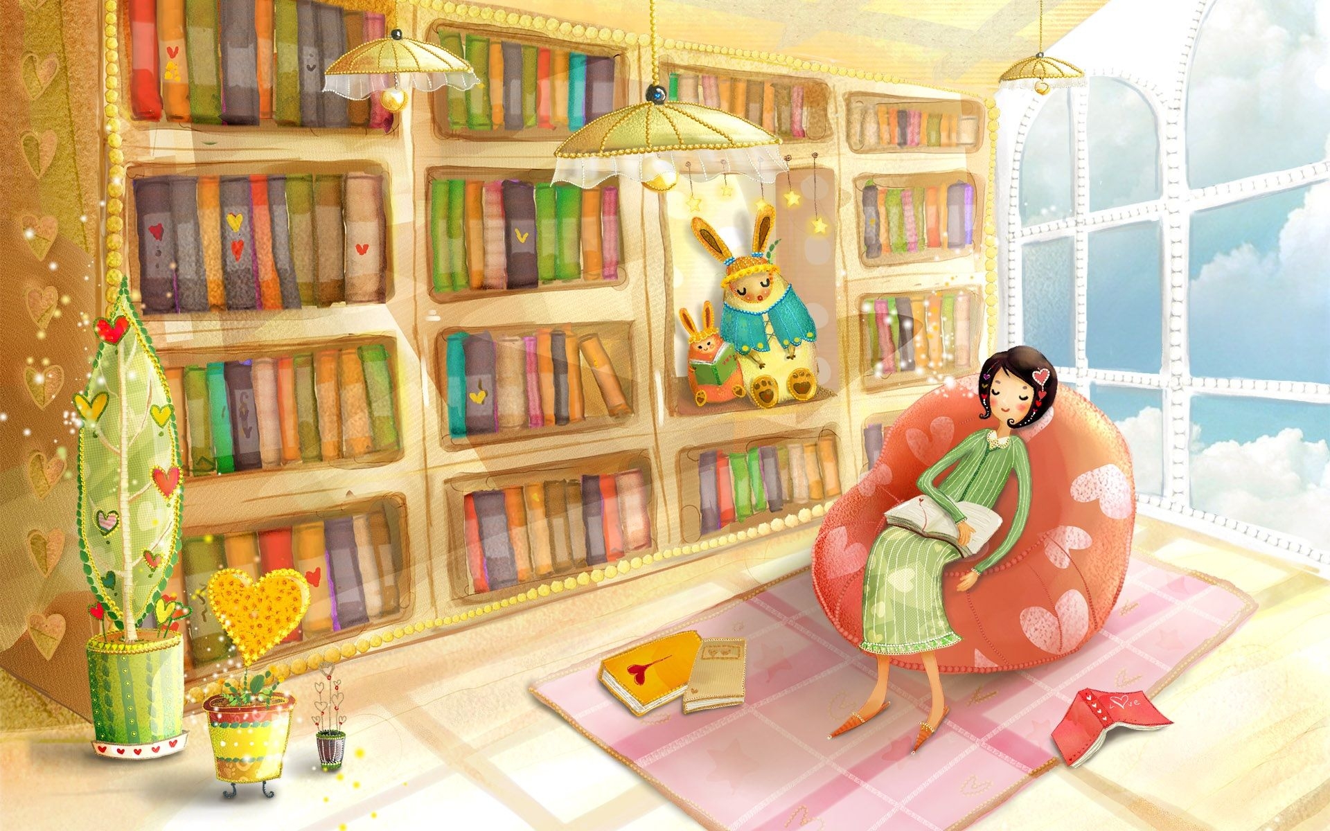 1920x1200 Wallpaper Rest of the girls in the study  HD Picture, Image, Desktop