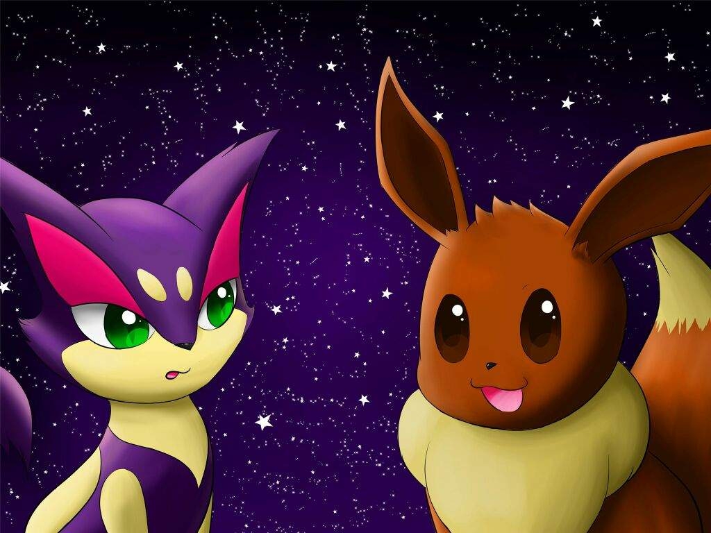 1030x770 MyArtN'Stuff Eevee and Purrloin. Pokémon Amino, Desktop