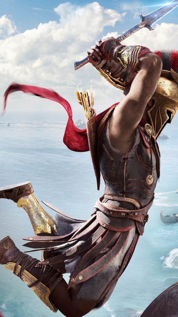 750x1340 Download wallpaper: Assassin's Creed Odyssey screenshot, Phone