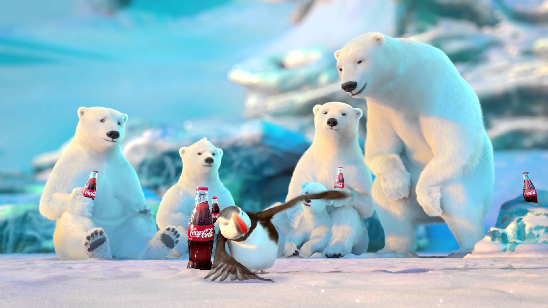 1920x1080 Coca Cola Polar Bear Wallpaper Cola Bears Christmas Wallpaper & Background Download, Desktop