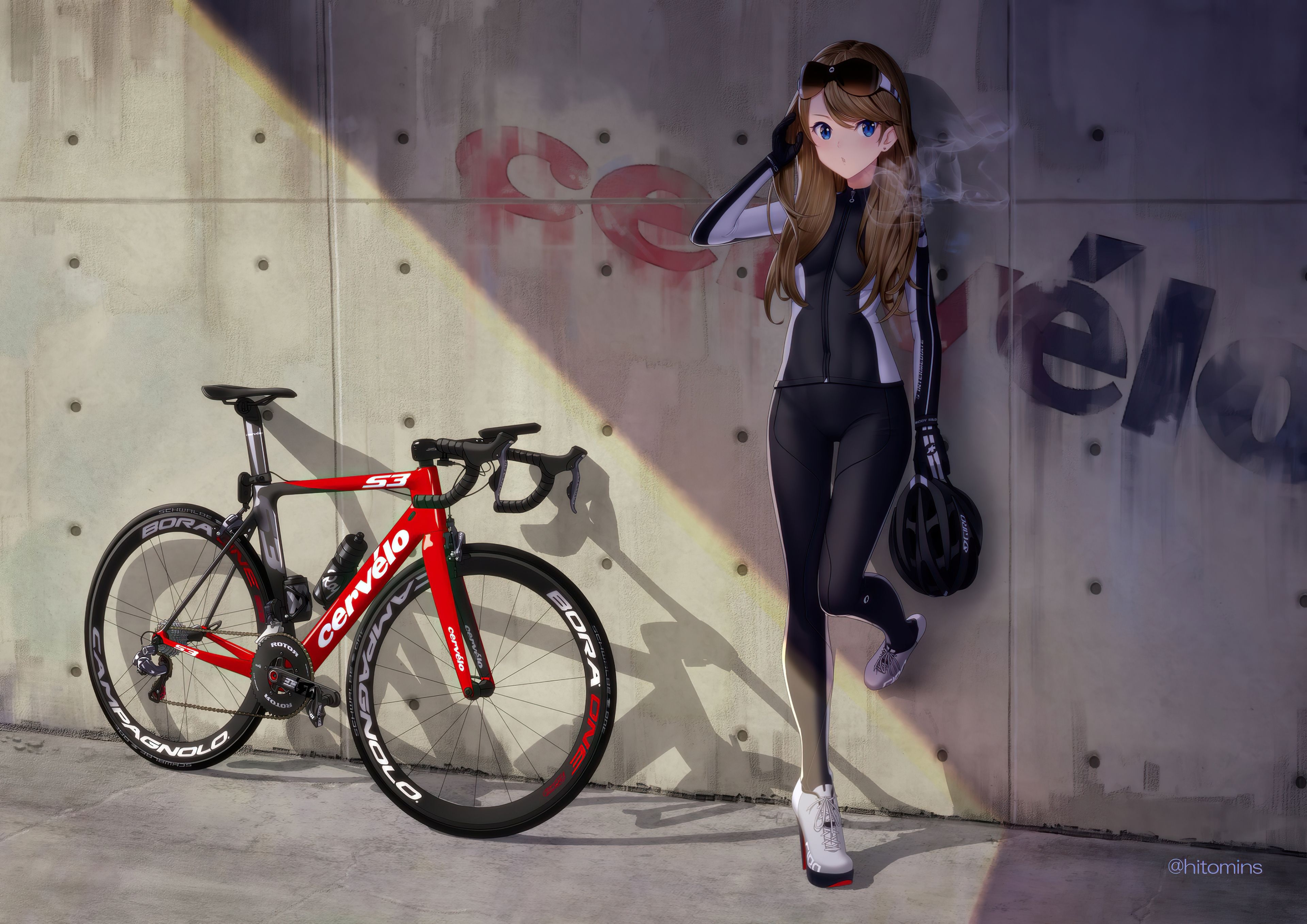 3840x2720 Anime Girl With Bike 4k, HD Anime, 4k.hdqwalls.com, Desktop