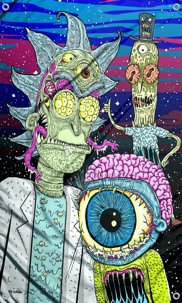 740x1230 Rick and Morty Psychedelic Wallpaper Free Rick and Morty, Phone