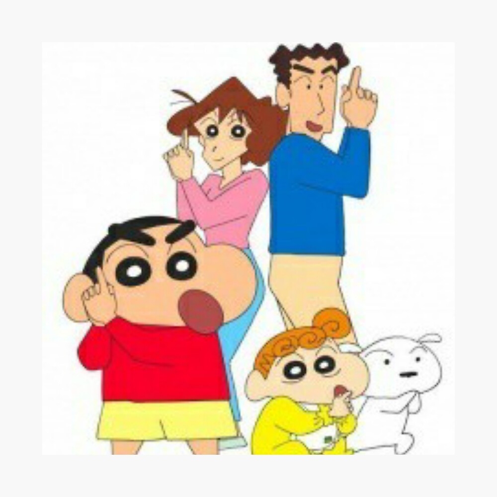 1000x1000 Shinchan and family Poster, Phone