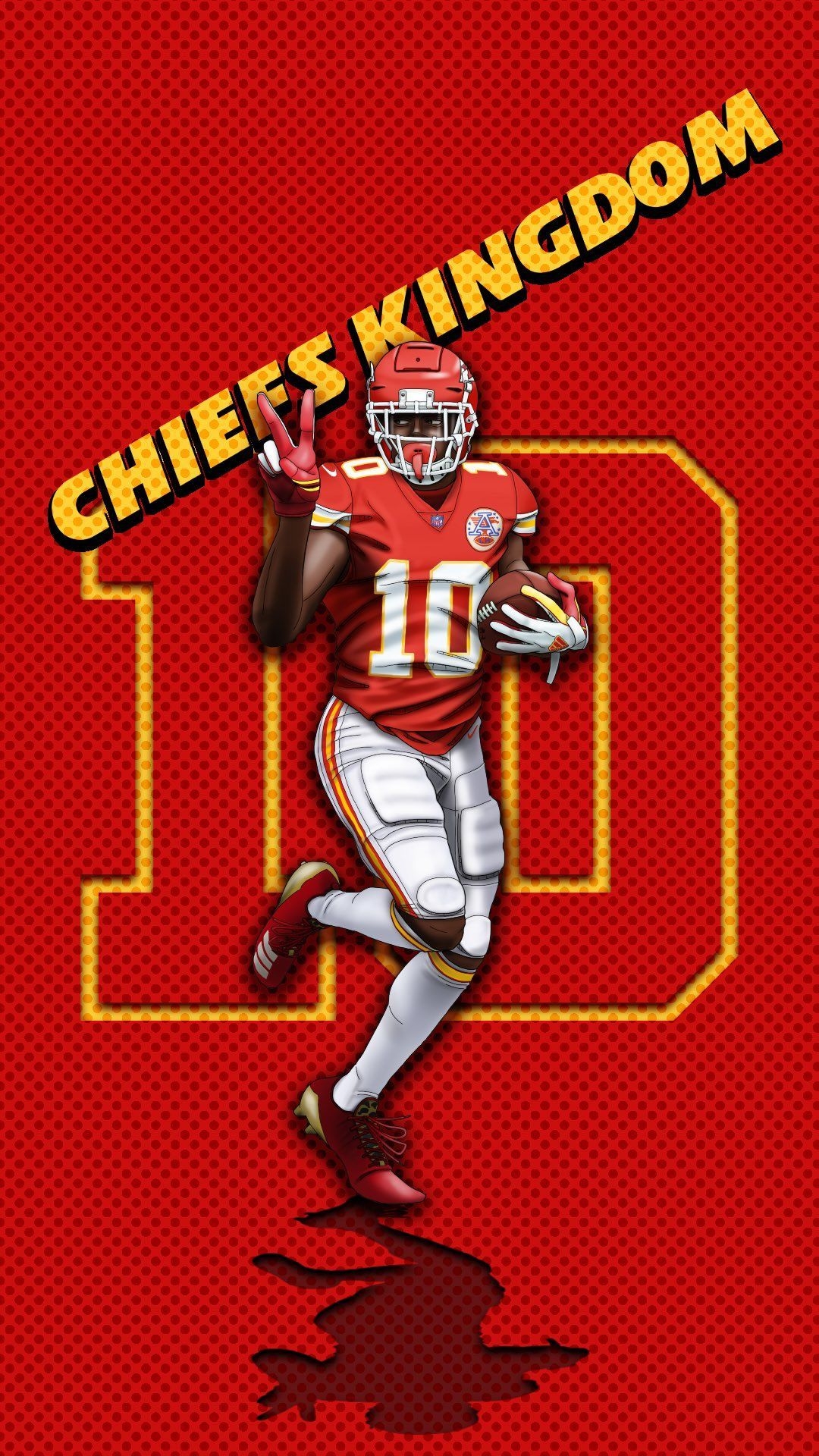 1080x1920 Tyreek Hill Fan Art #wallpaper #chiefs. Chiefs football, Kansas city chiefs football, Kansas city chiefs, Phone