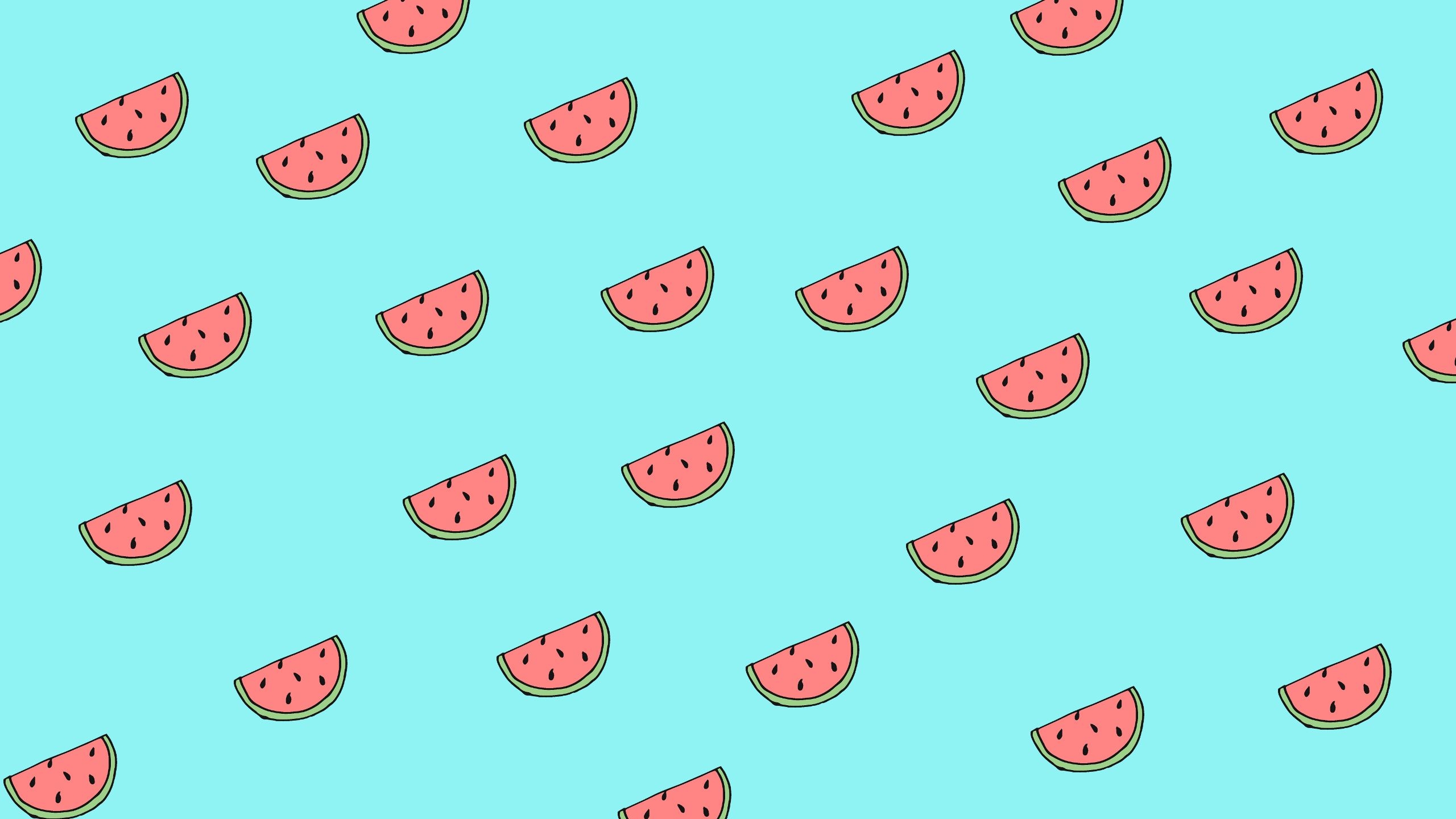 2560x1440 Kawaii Pastel Watermelon Wallpaper, Desktop