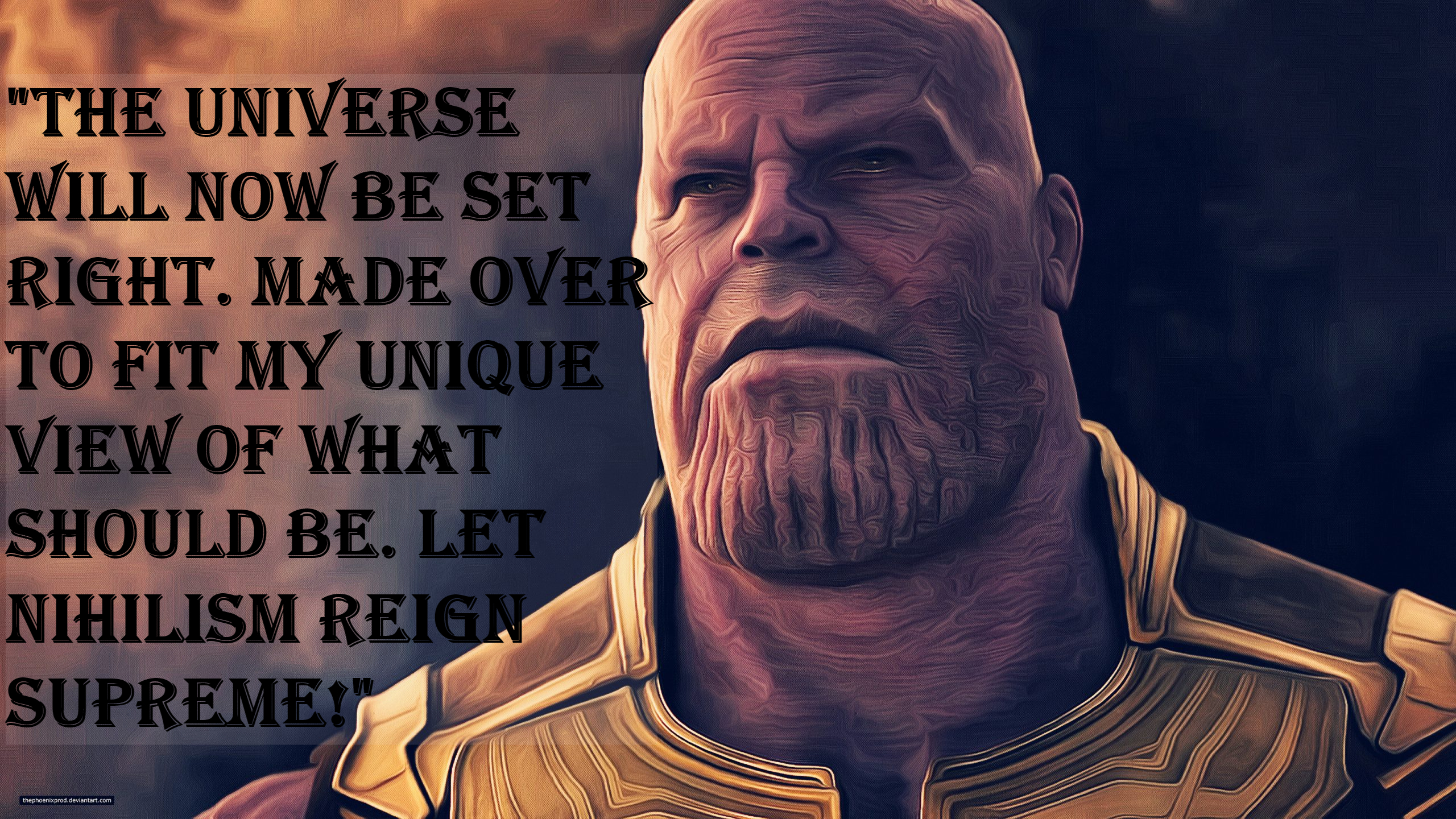 2560x1440 Thanos peace quotes 25 greatest thanos quotes from the marvel cinematic universe and, Desktop