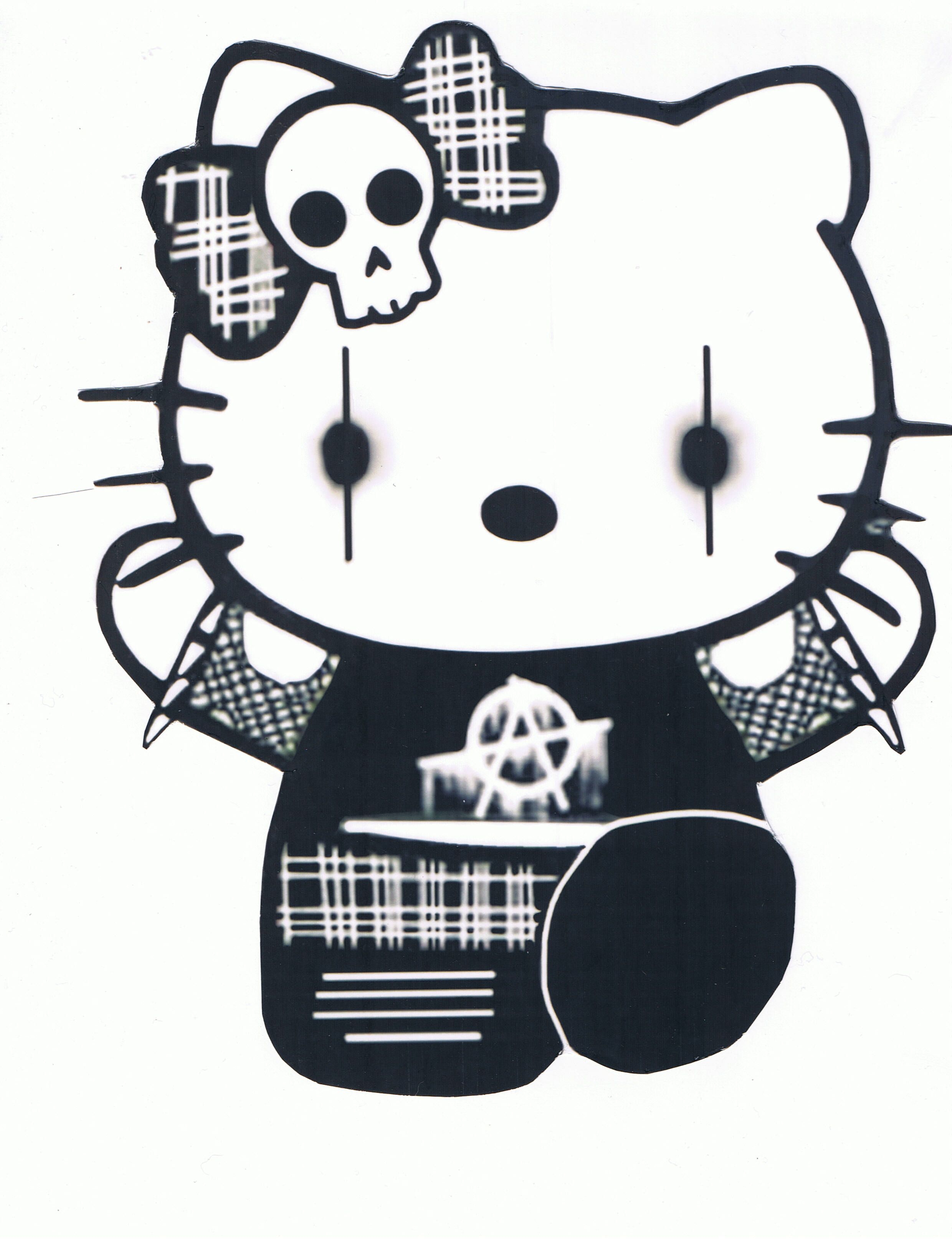 2480x3230 Gothic Hello Kitty. Hello kitty cartoon, Hello kitty art, Hello kitty background, Phone