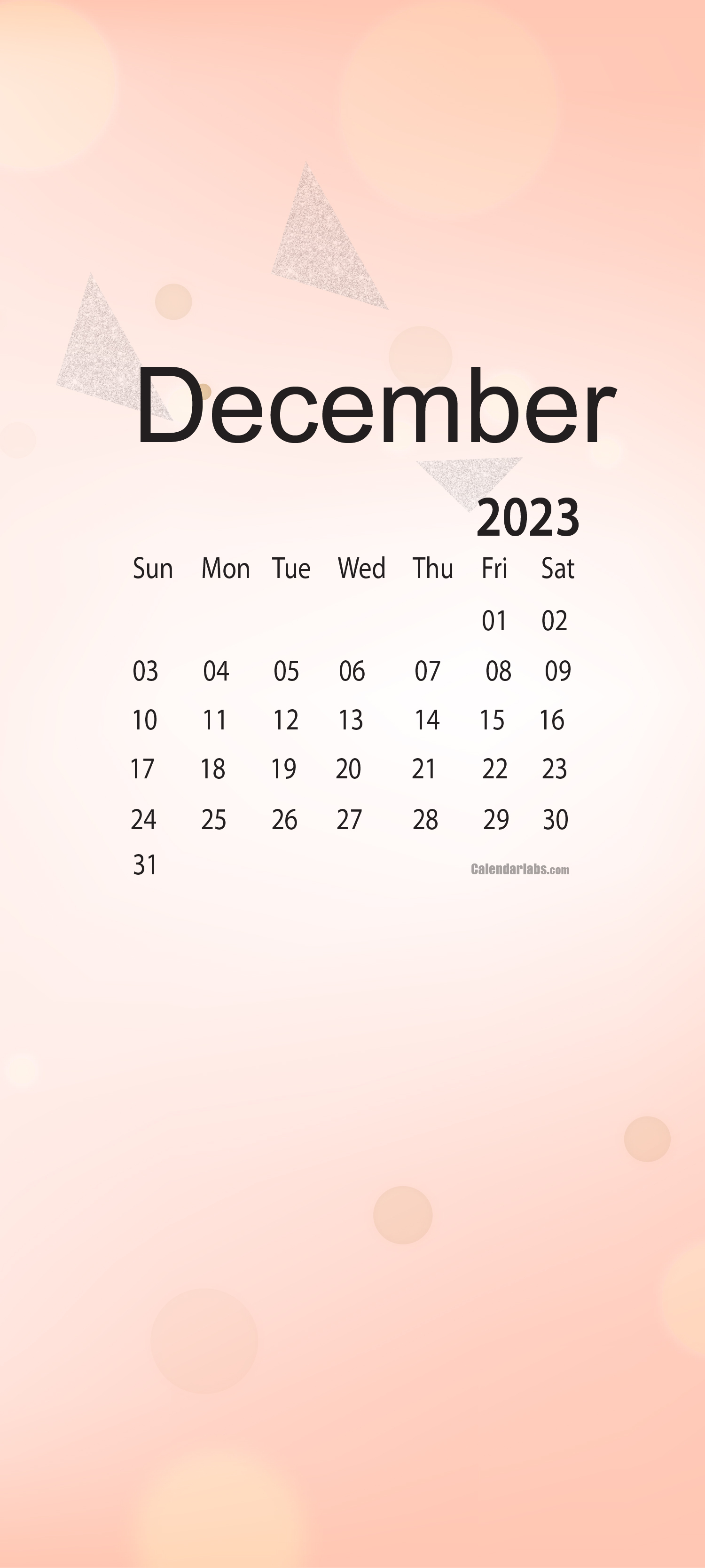 1500x3340 December 2023 Desktop Wallpaper Calendar, Phone