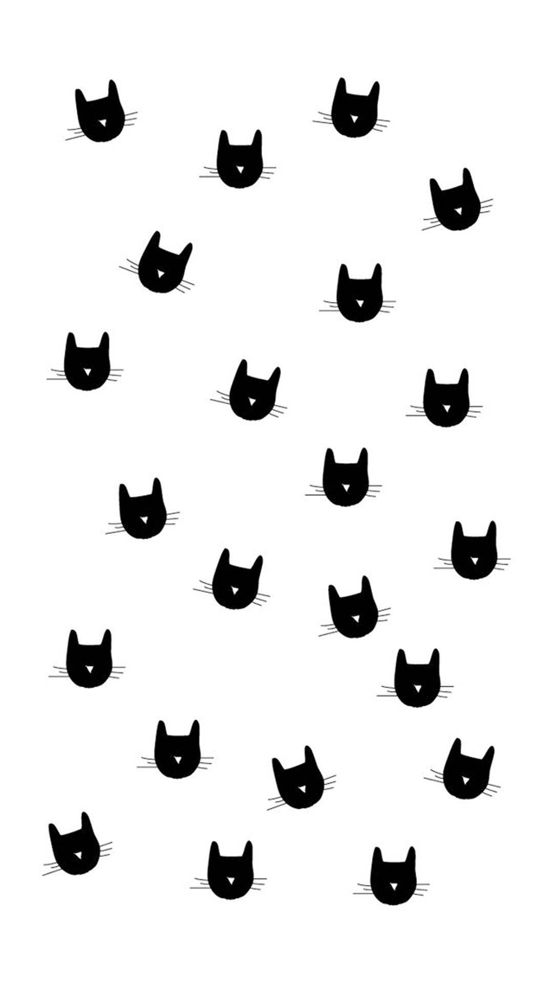 1080x1920 Download Minimalist Pattern Black Cat iPhone Wallpaper, Phone