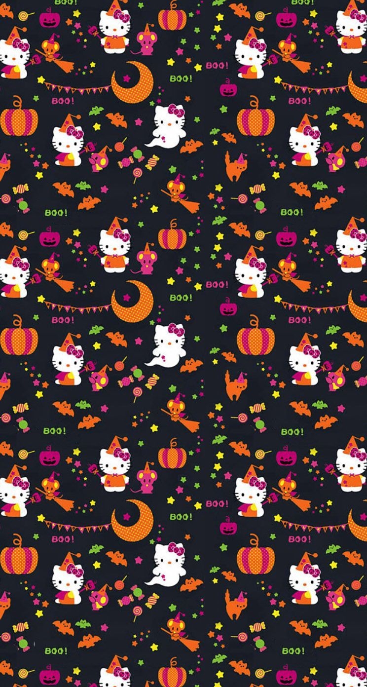 750x1400 Hello Halloween. Hello kitty halloween, Hello kitty halloween wallpaper, Hello kitty wallpaper, Phone