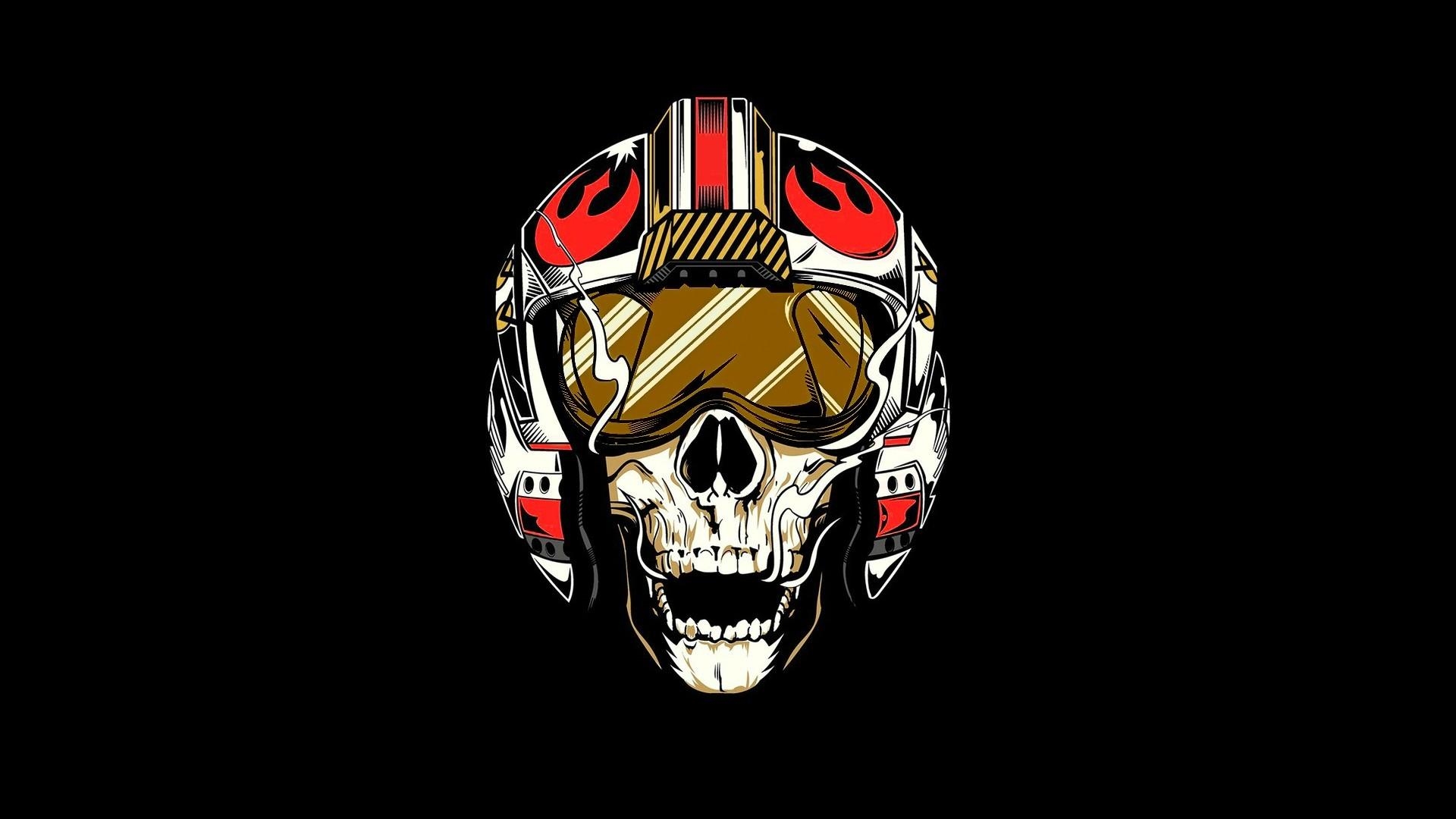 1920x1080 Fighter Pilot Skull Art Star Wars Wallpaper, HD, Desktop