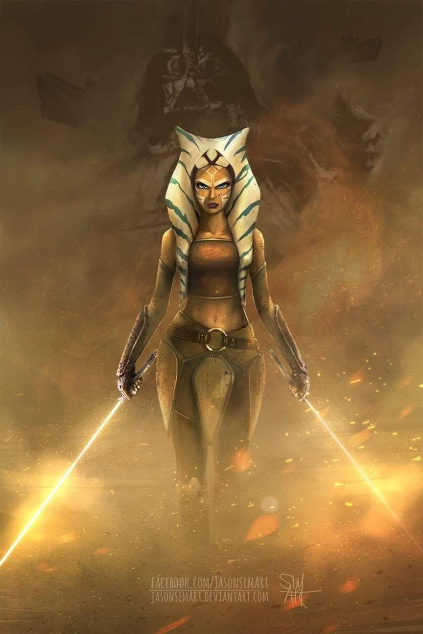 870x1300 Ahsoka Tano & Darth Vader. Star wars characters, Star wars, Phone