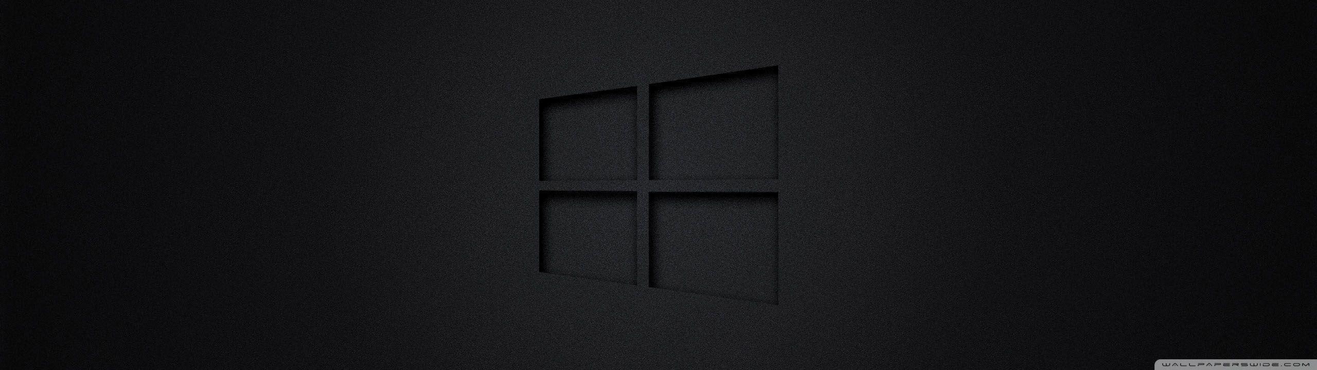 2560x720 Windows 10 Black ❤ 4K HD Desktop Wallpaper for 4K Ultra HD TV, Dual Screen