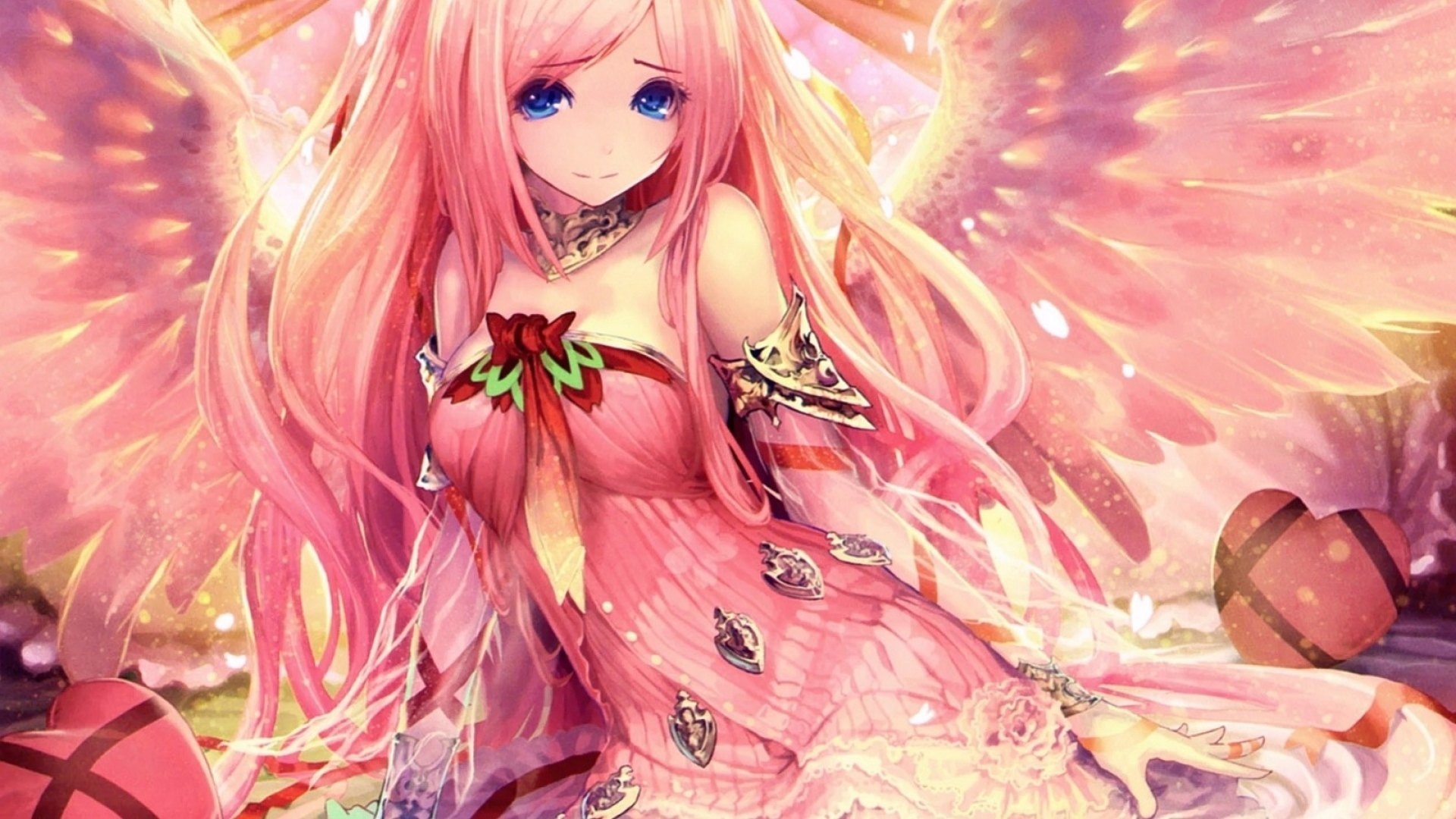 1920x1080 Wallpaper / cute, pink, girl, anime free download, Desktop