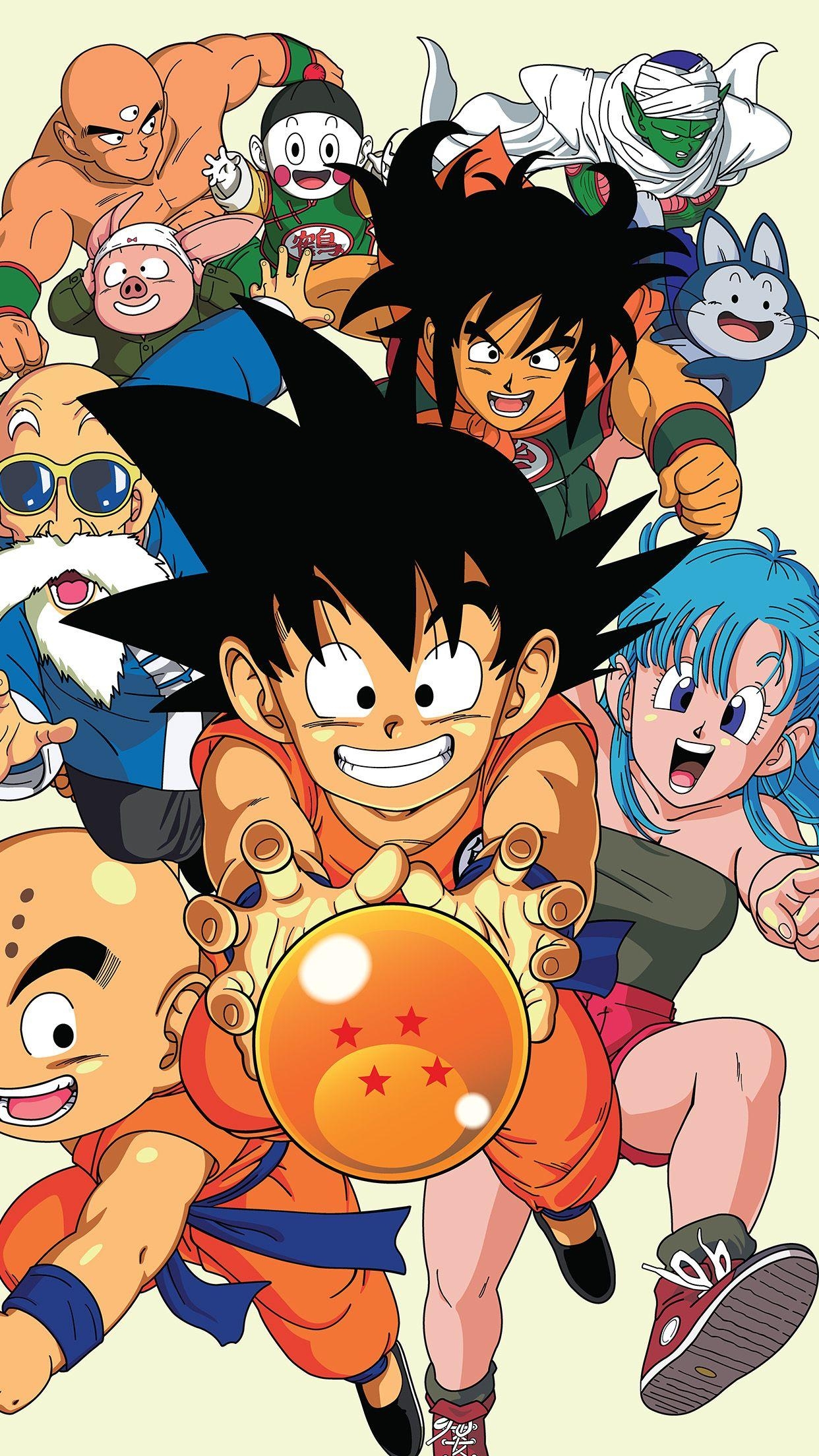 1250x2210 Goku And Friend Dragon Ball Z Wallpaper for iPhone, Phone