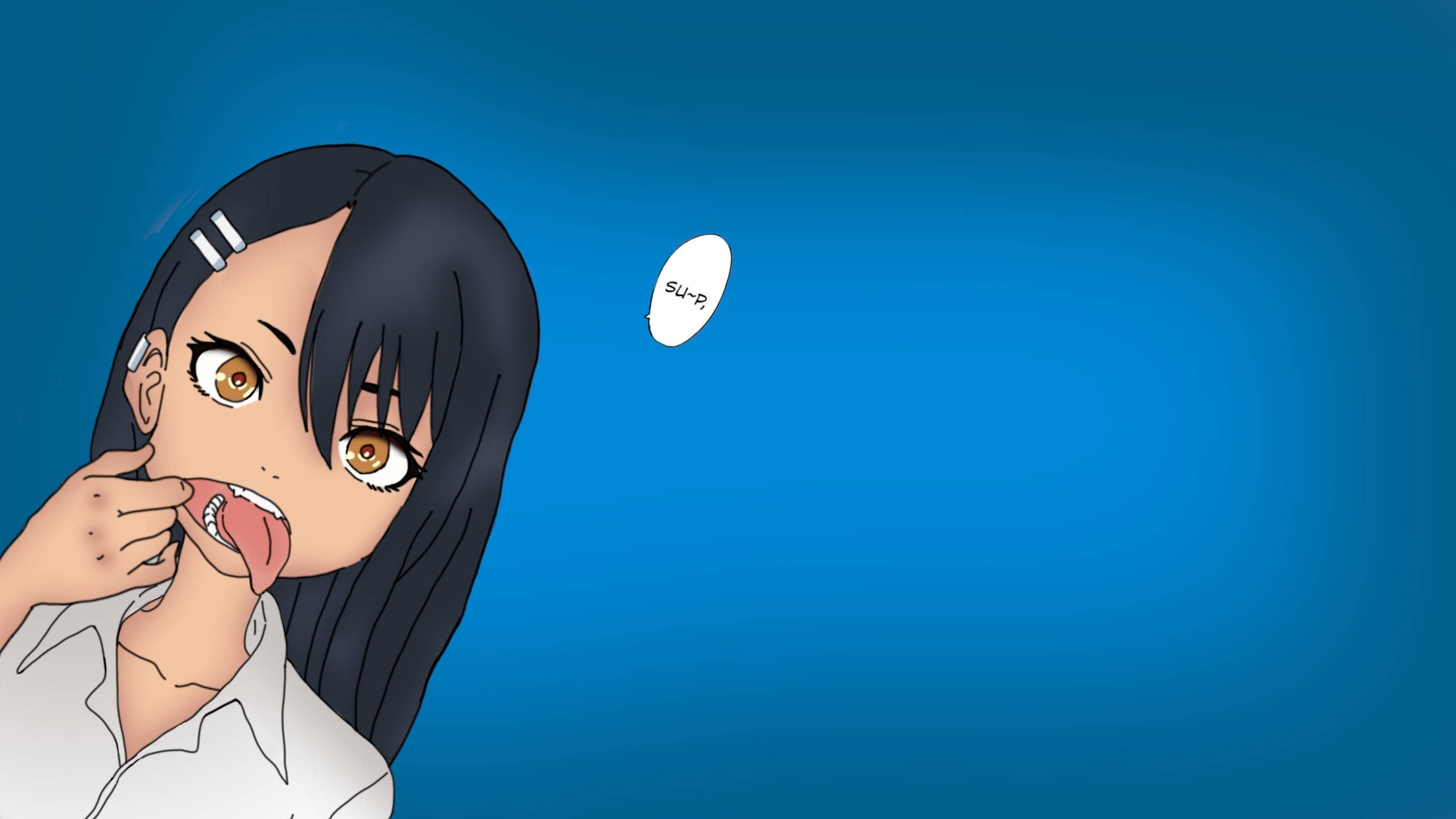 2560x1440 Download Naughty Nagatoro Speech Bubble Wallpaper, Desktop
