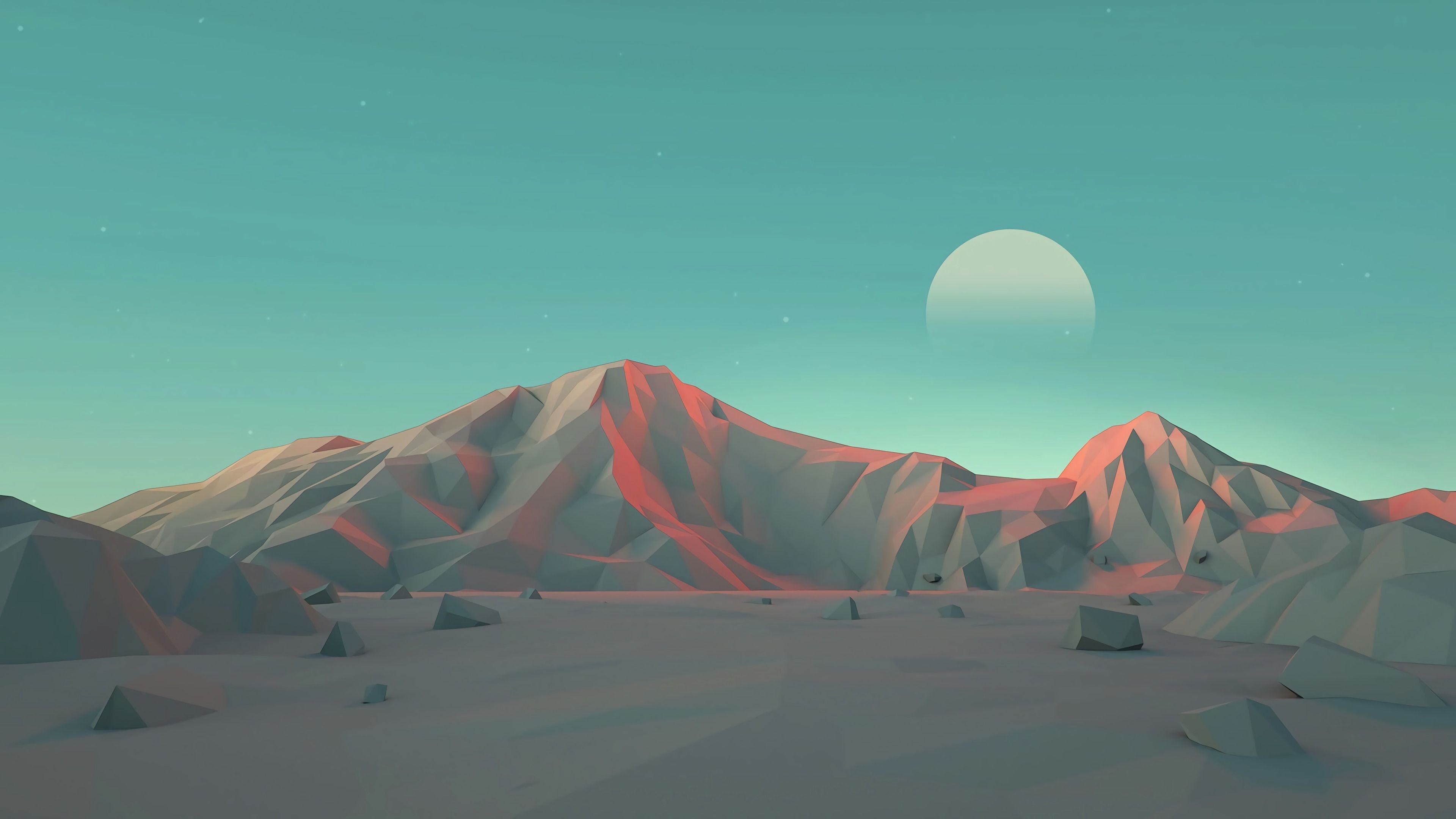 3840x2160 Desert Minimalism 4K wallpaper, Desktop