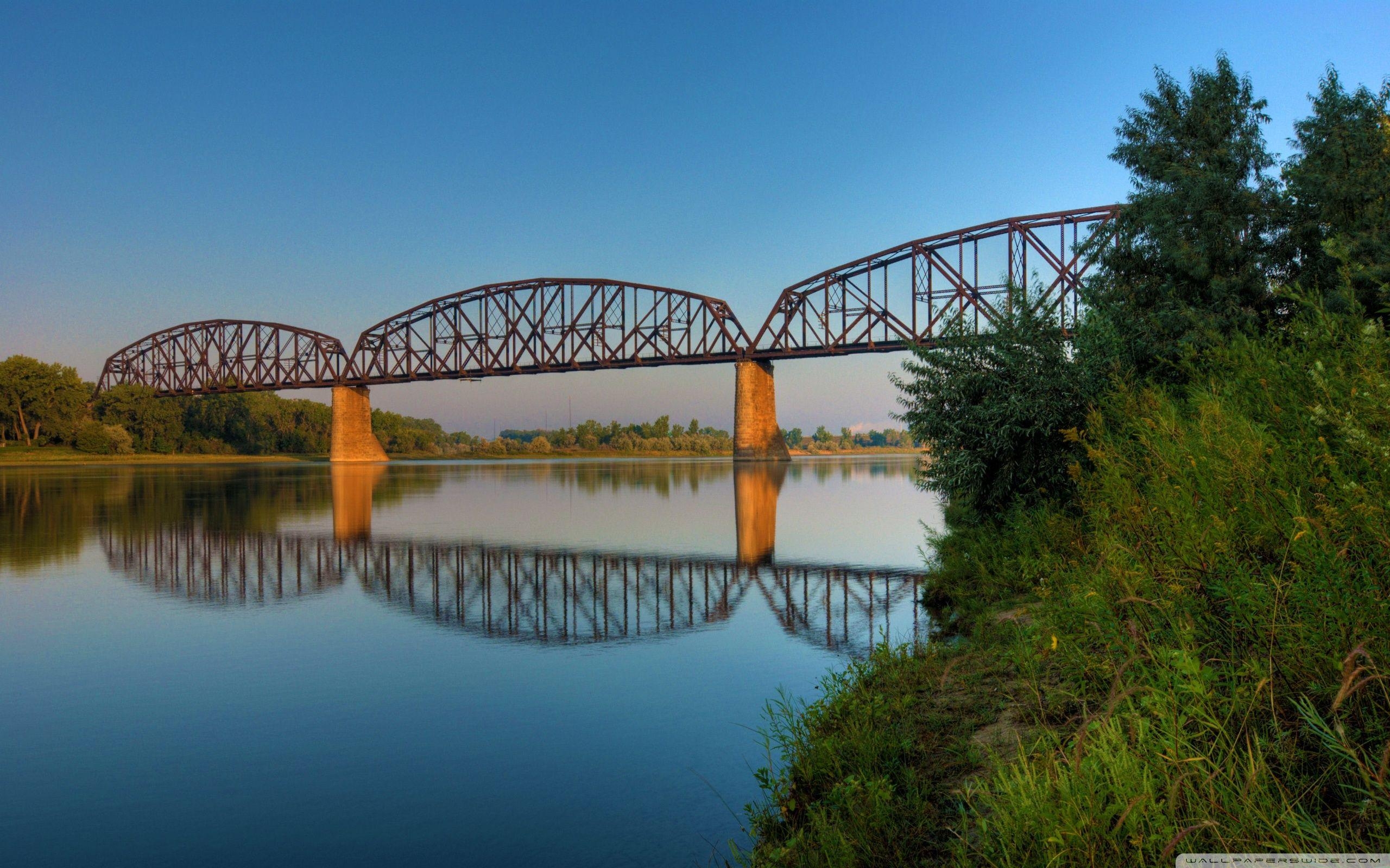 2560x1600 Northern Pacific Railroad Bridge at Bismarck, North Dakota ❤ 4K HD, Desktop