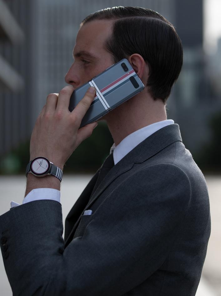 710x950 Thom Browne flips the lid for Samsung's latest folding phone. Wallpaper*, Phone