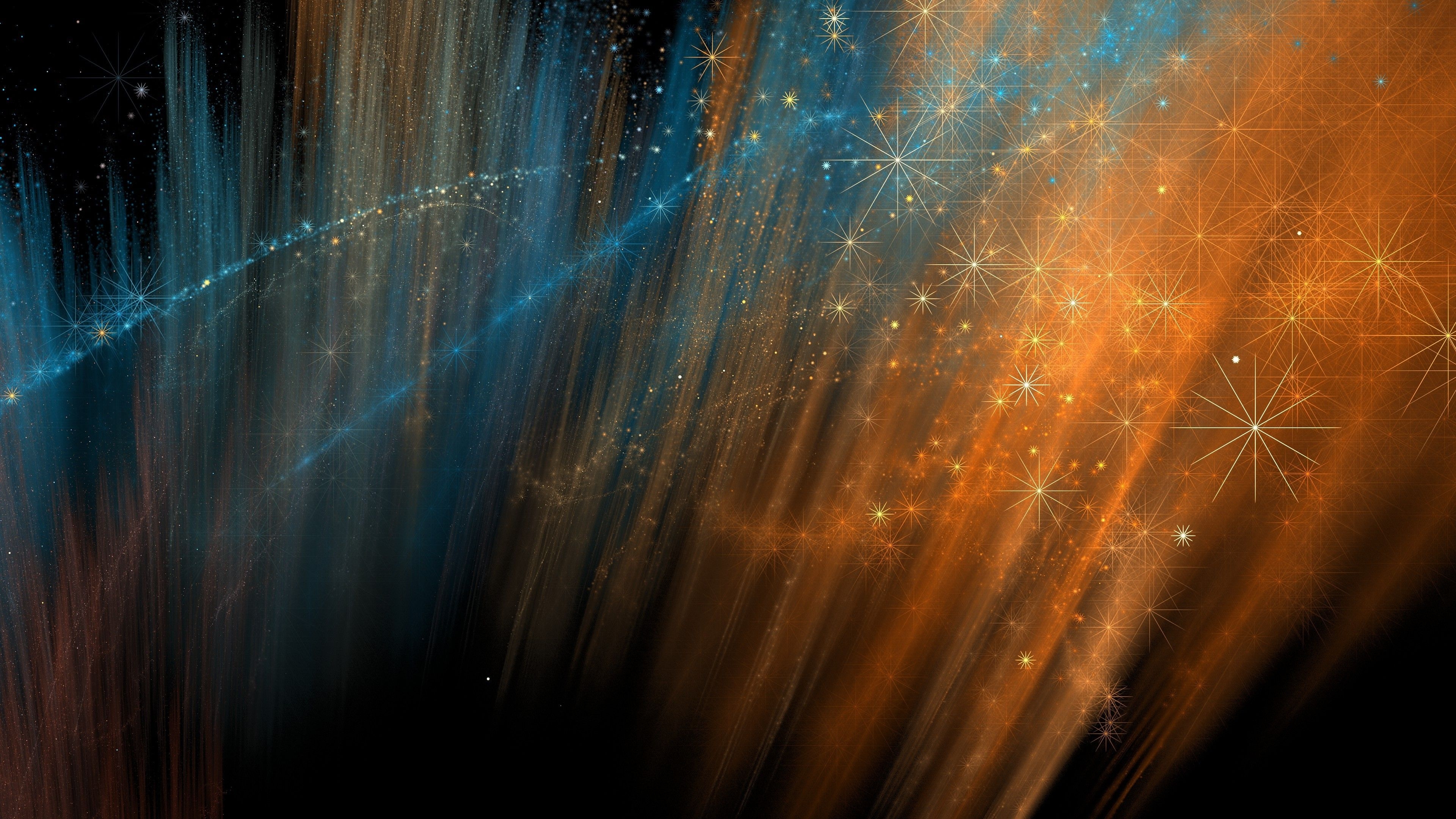 3840x2160 Wallpaper, sunlight, lights, night, abstract, reflection, stars, Desktop