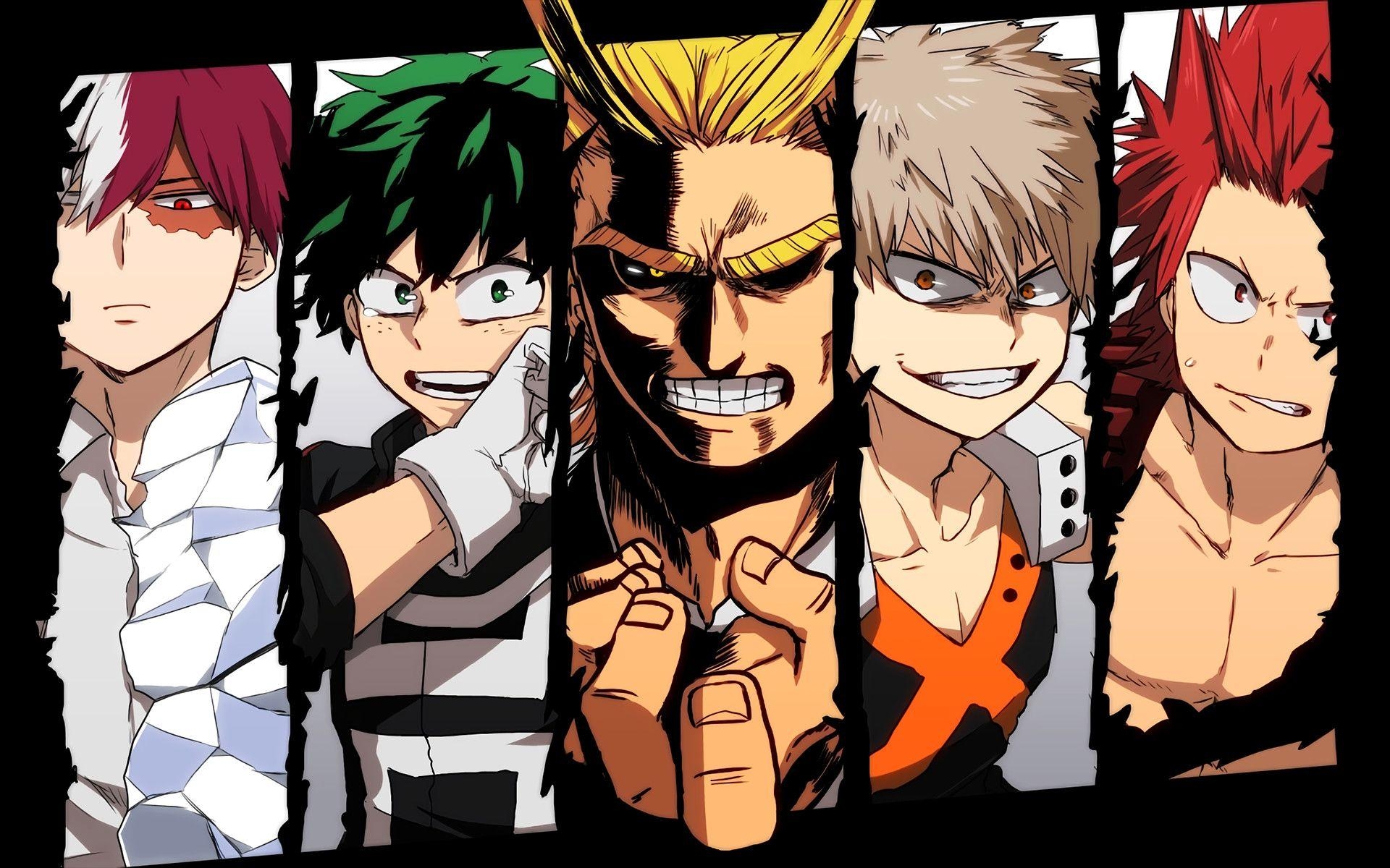 1920x1200 Anime Hero Academia Izuku Midoriya All Might Katsuki Bakugou, Desktop