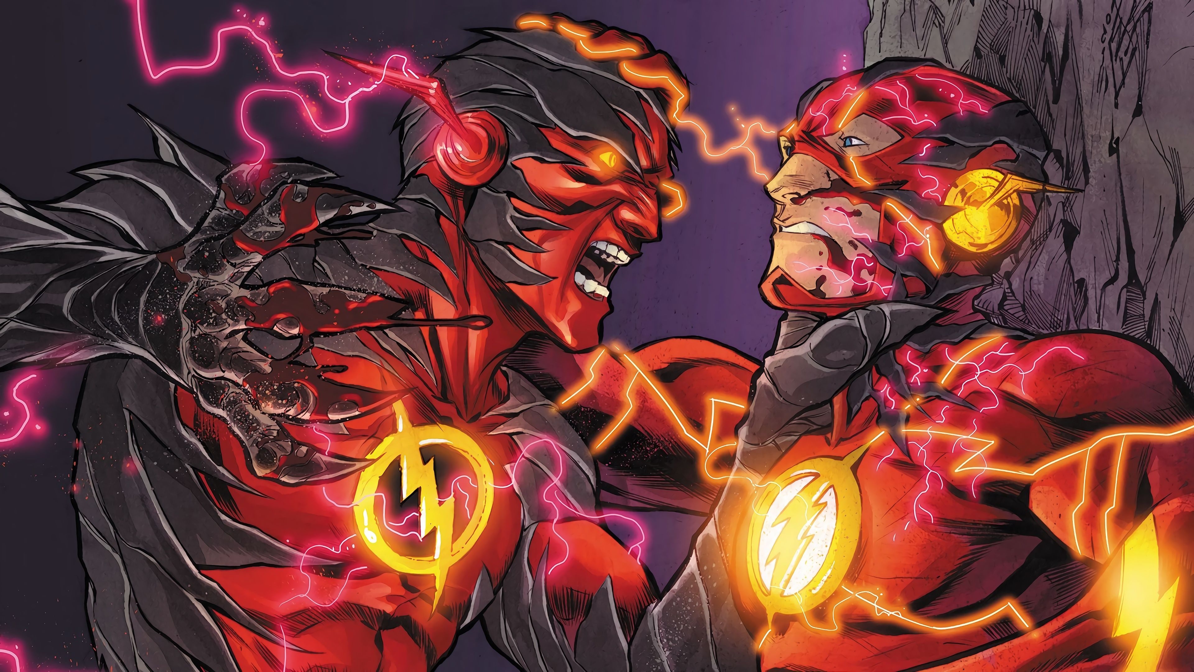 3840x2160 Reverse Flash The Flash Fight Dc Comics 4k Wallpaper, Desktop