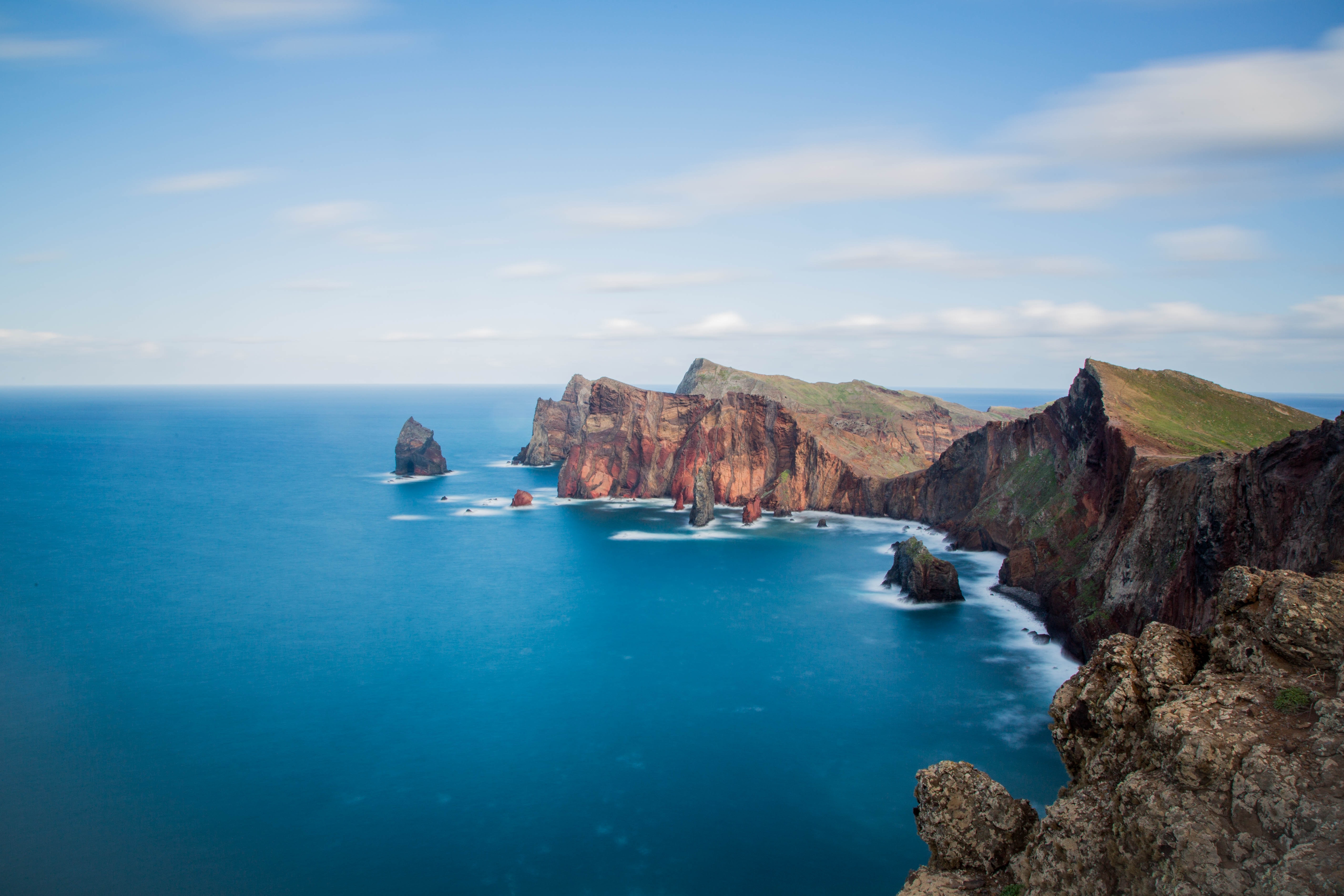 5640x3760 sea, #horizon, #nature, #madeira, #Portugal, #clouds, #Canary, Desktop