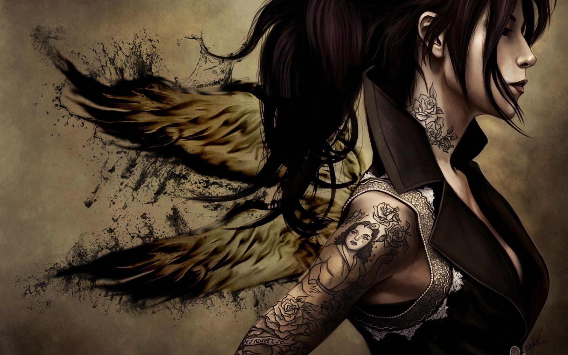 1920x1200 Wings Tattoo Fantasy Wallpaper 19472 High Resolution. wallpicnet, Desktop