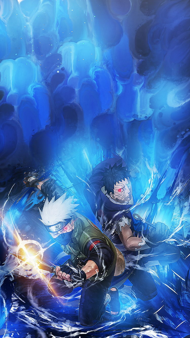 750x1340 Kakashi and Obito Wallpaper for Mobile, Phone