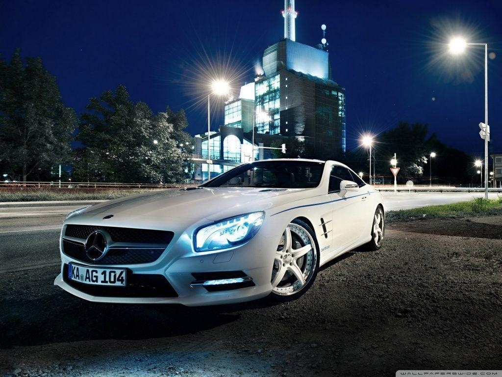 1030x770 Mercedes Benz SL Night HD desktop wallpaper, Widescreen, Desktop