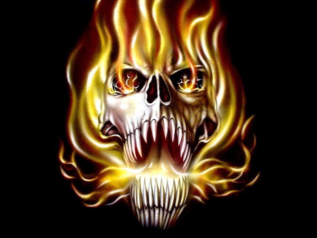 1030x770 Evil Fire Skull Wallpaper Free Evil Fire Skull Background, Desktop