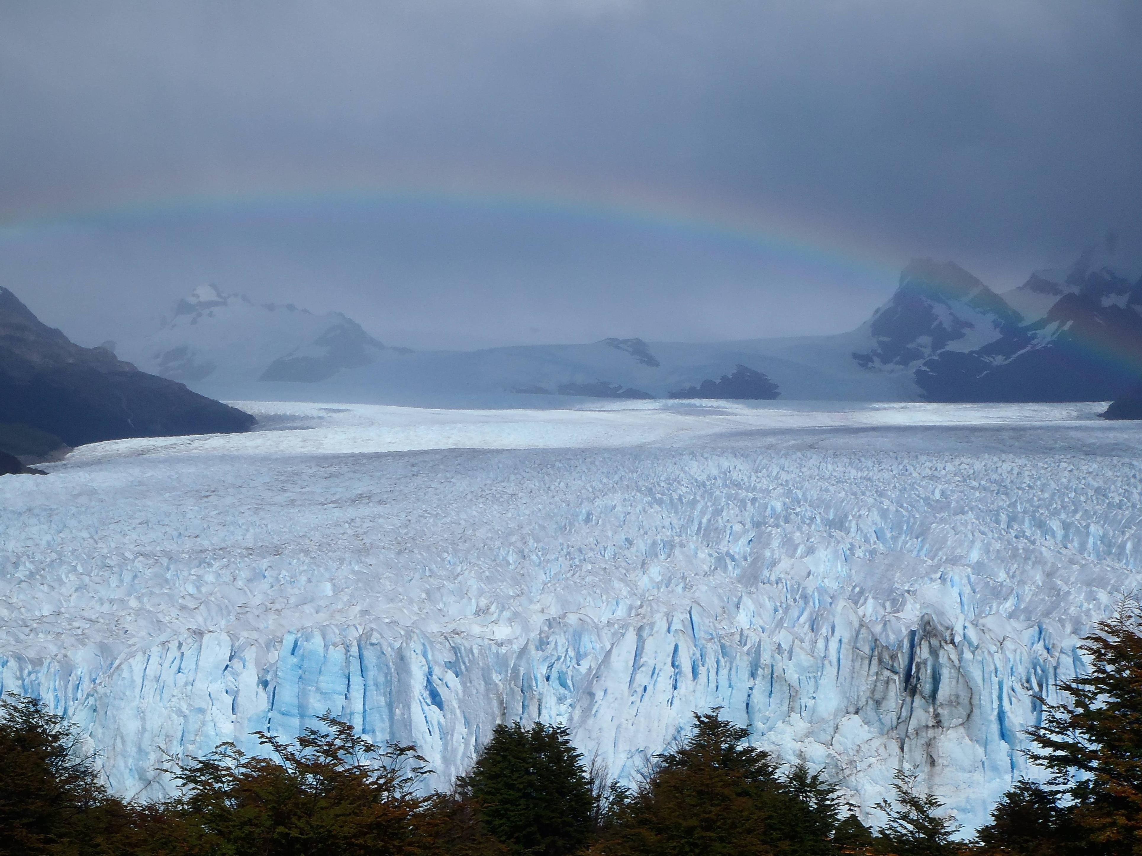 3860x2900 Rainbow Over the Perito Moreno Glacier 4K wallpaper, Desktop