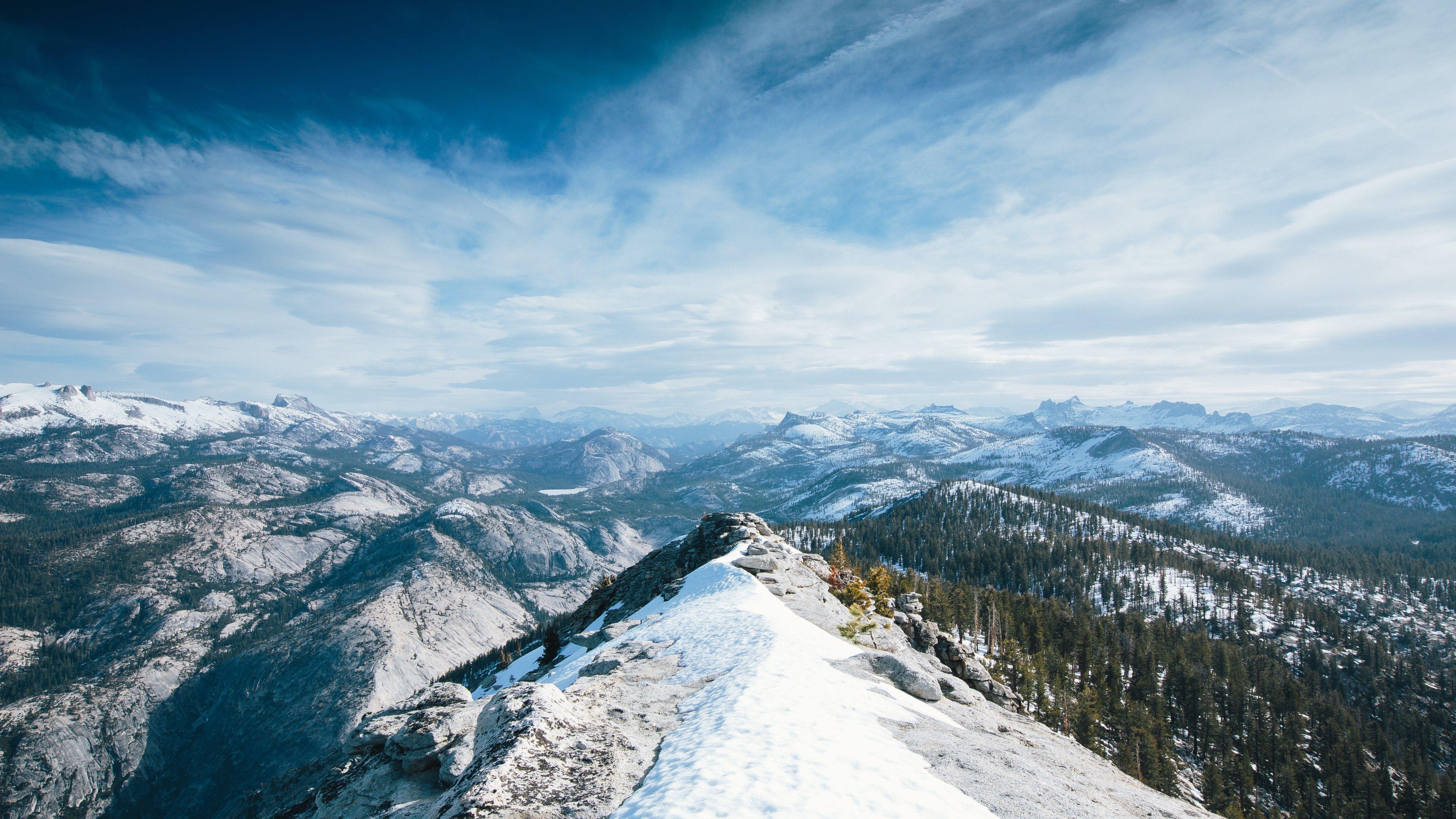 5120x2880 Wallpaper Yosemite, 5k, 4k wallpaper, 8k, winter, snow, forest, OSX, Desktop