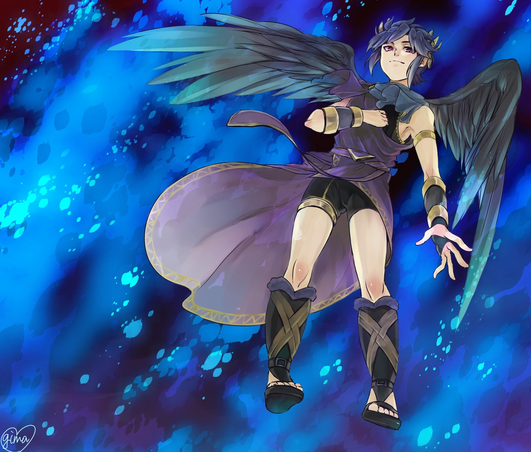 1700x1450 Dark Pit Icarus Anime Image Board, Desktop