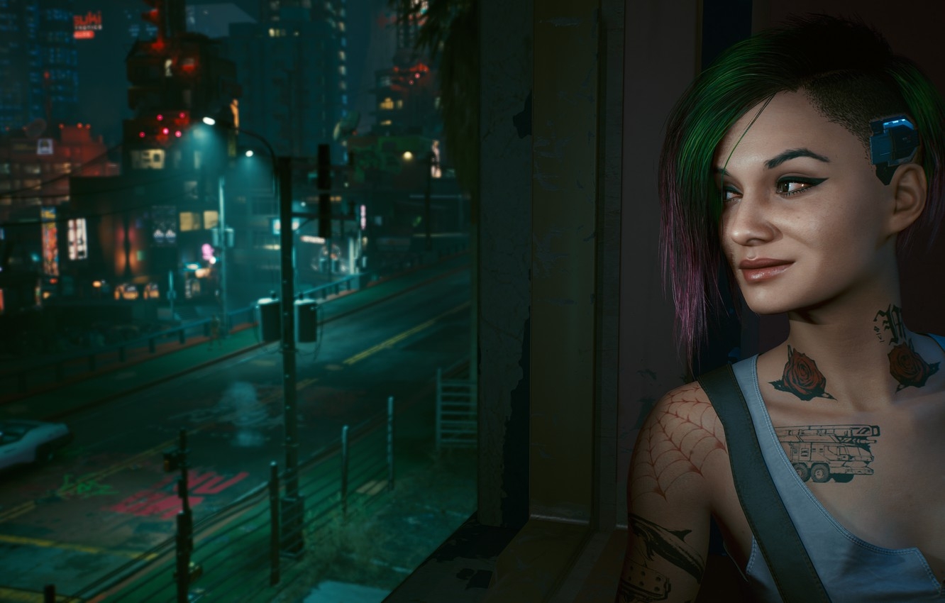 1340x850 Wallpaper video game, night city, CD Projekt RED, Cyberpunk Judy Alvarez image for desktop, section игры, Desktop