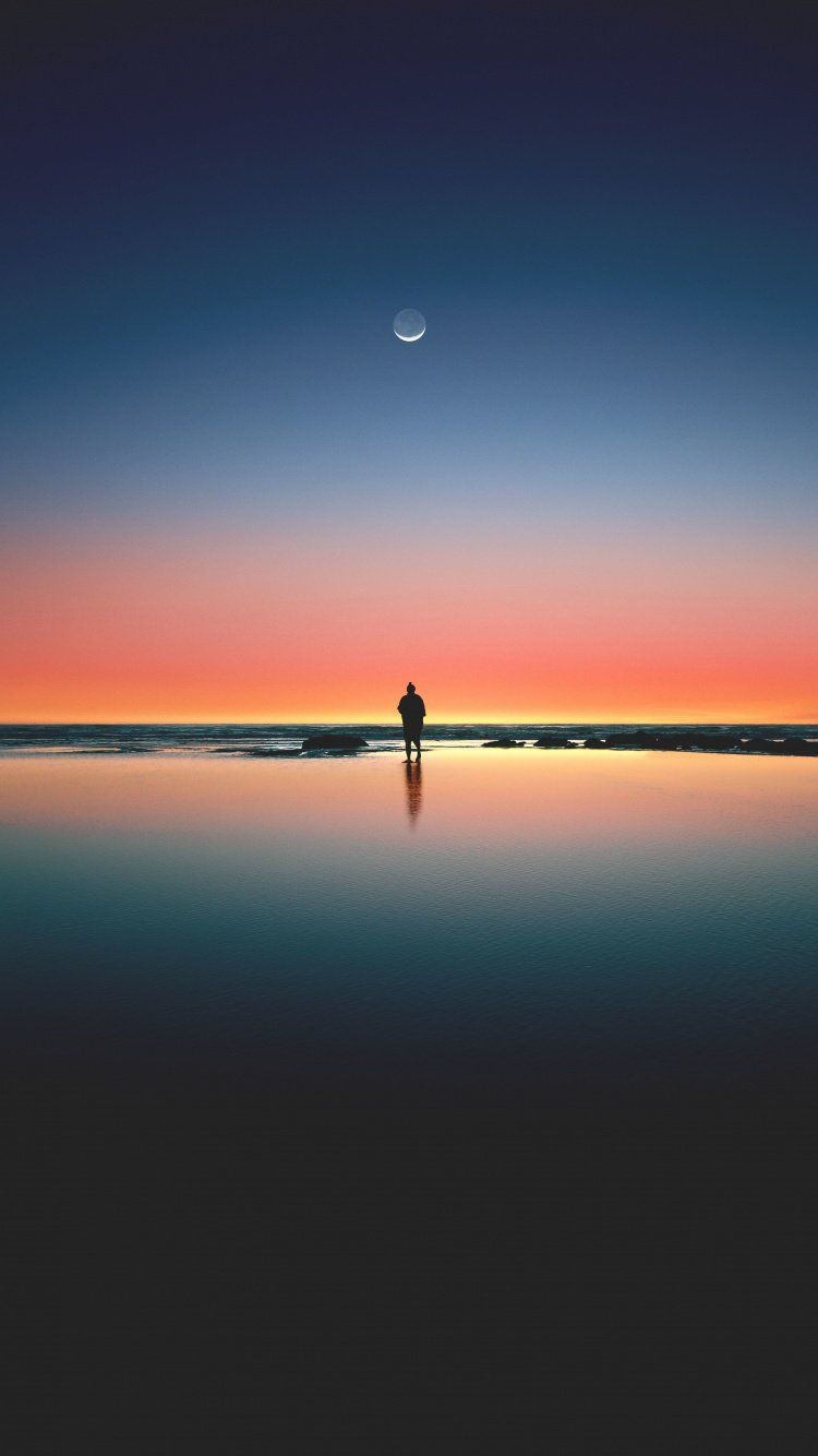 750x1340 iPhone Sunset Wallpaper 4k, Phone