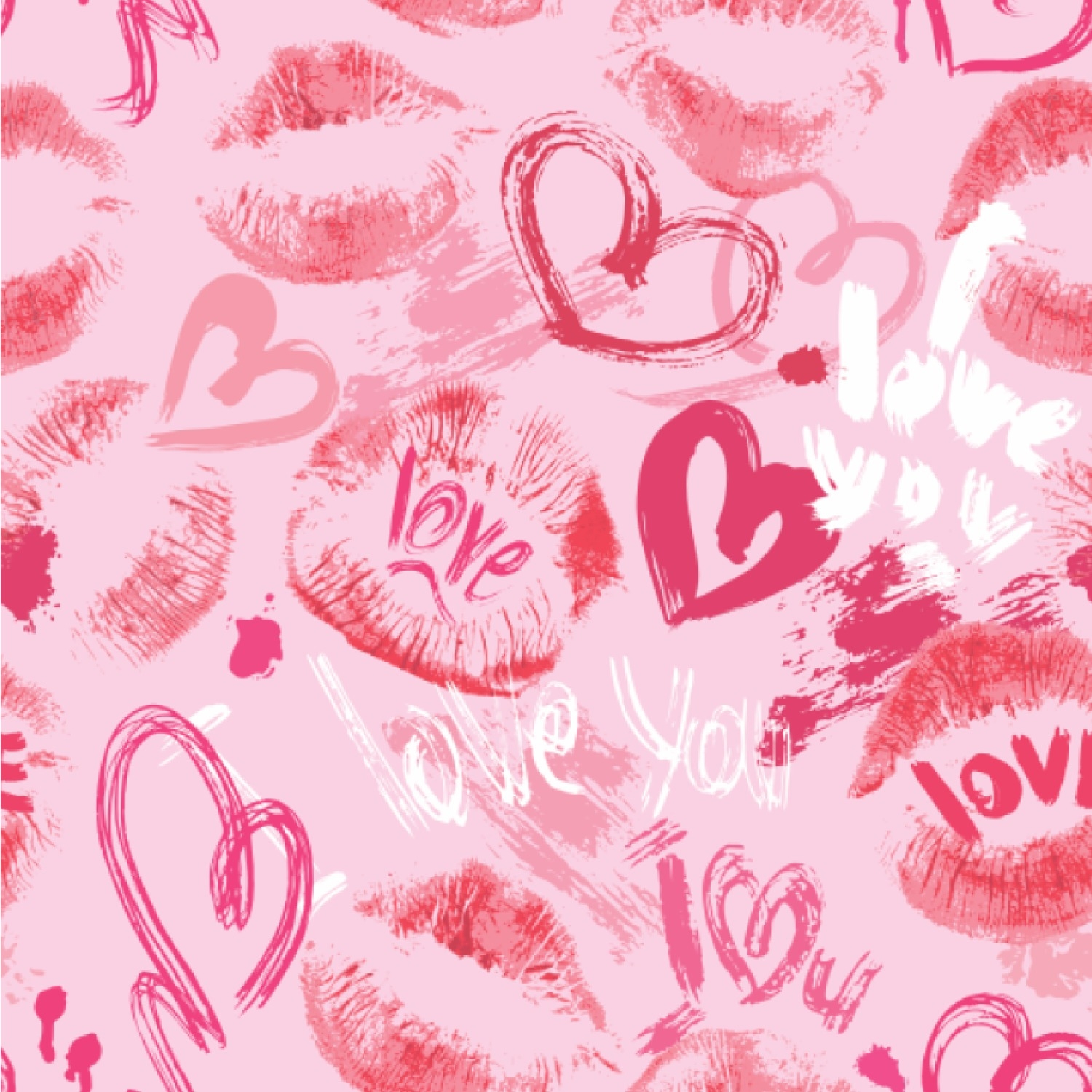1500x1500 Lips n Hearts Wallpaper & Surface Covering, Phone