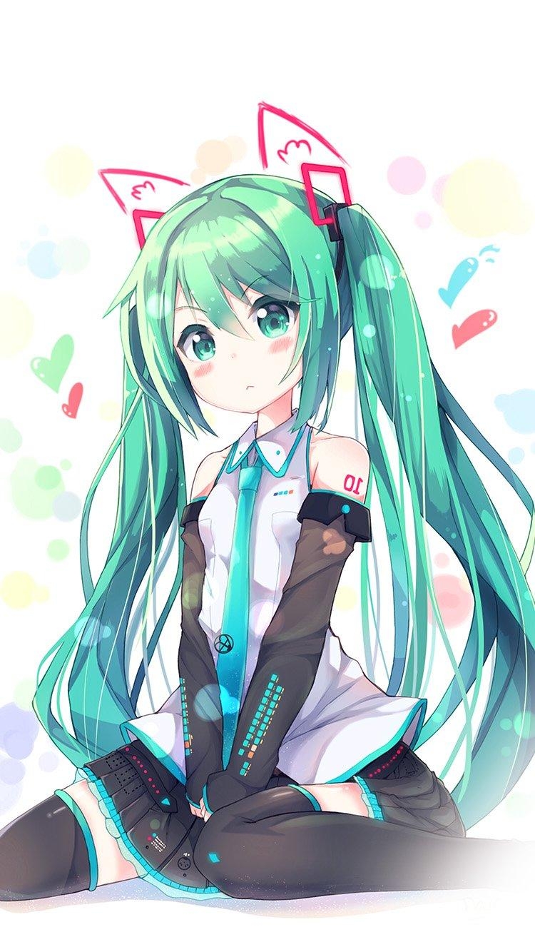 750x1340 iPhone 8 wallpaper. hatsune milk, Phone