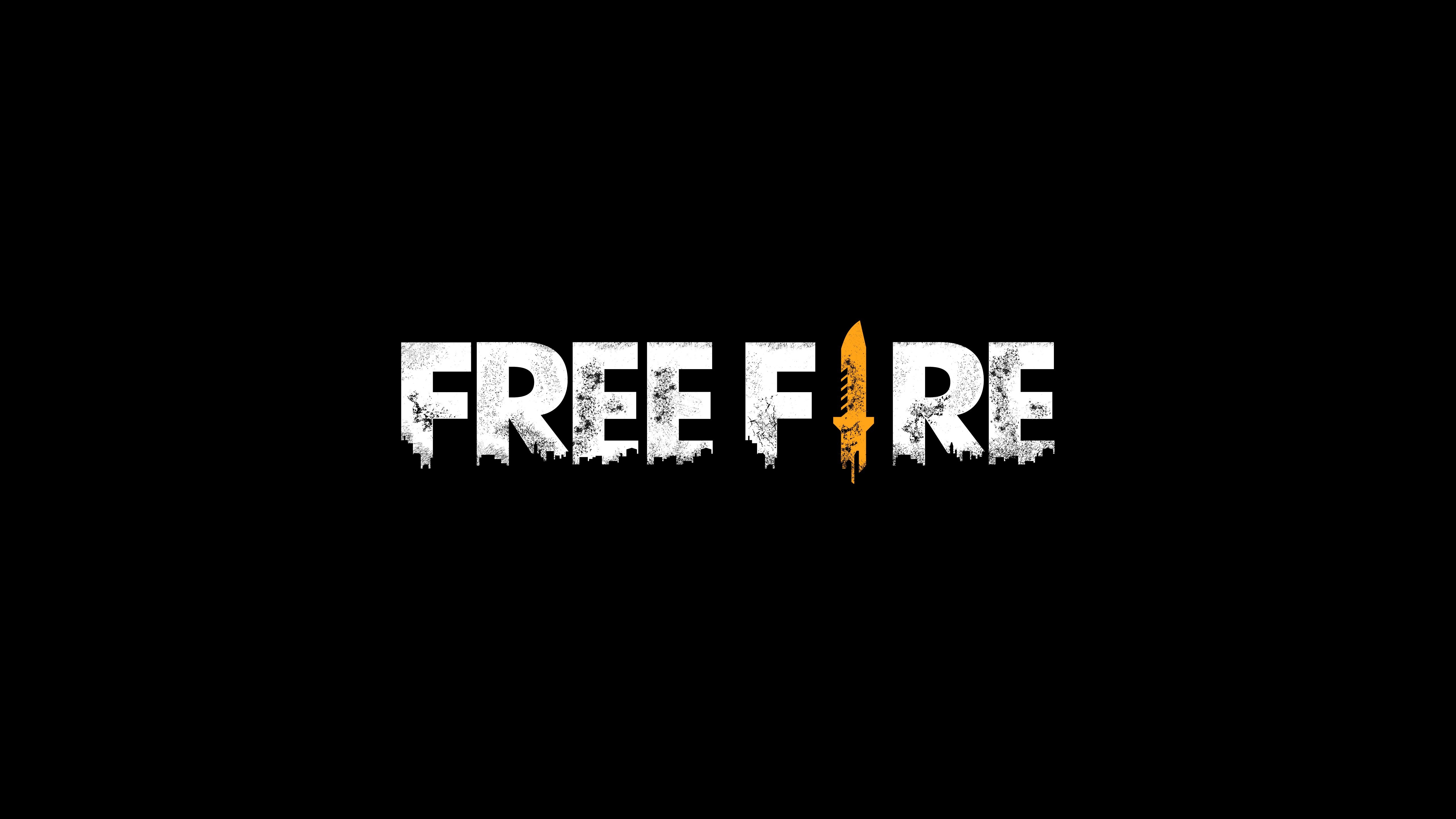 5120x2880 Free Fire Logo Wallpaper 5k Ultra HD, Desktop