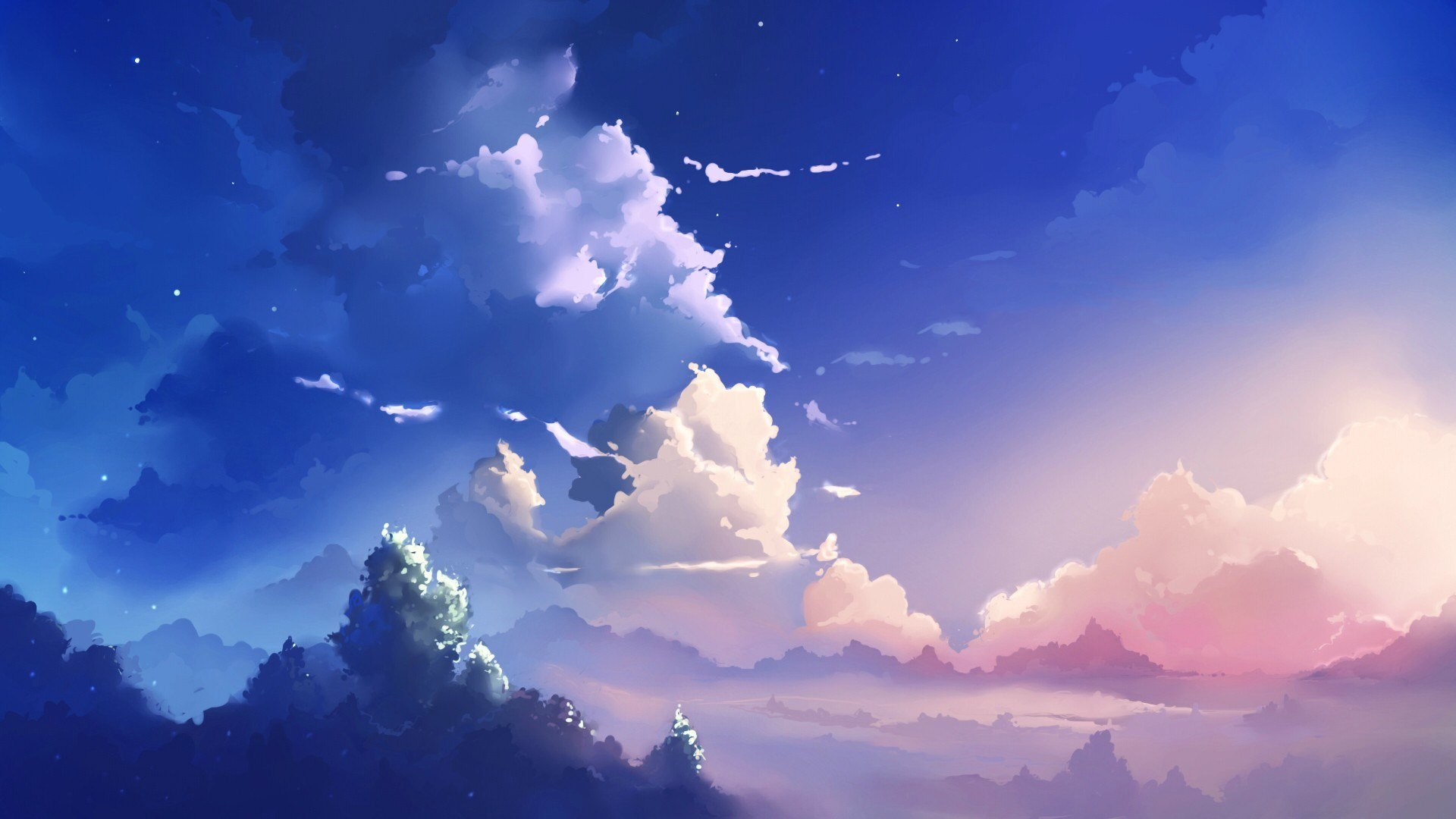 1920x1080 Purple Anime Background. Anime scenery, Desktop