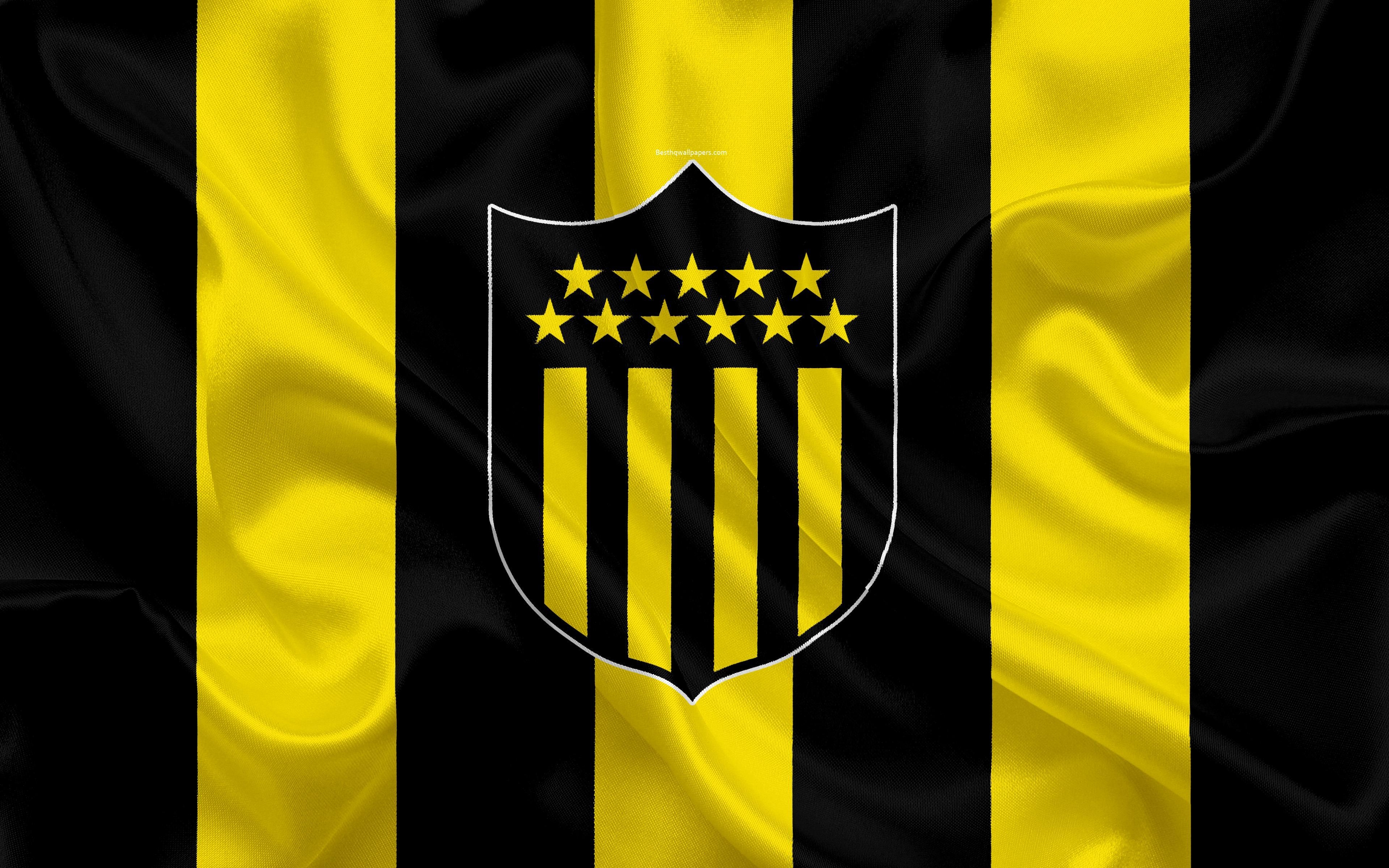 3840x2400 Download wallpaper CA Penarol, Aurinegros, 4k, Uruguayan football, Desktop