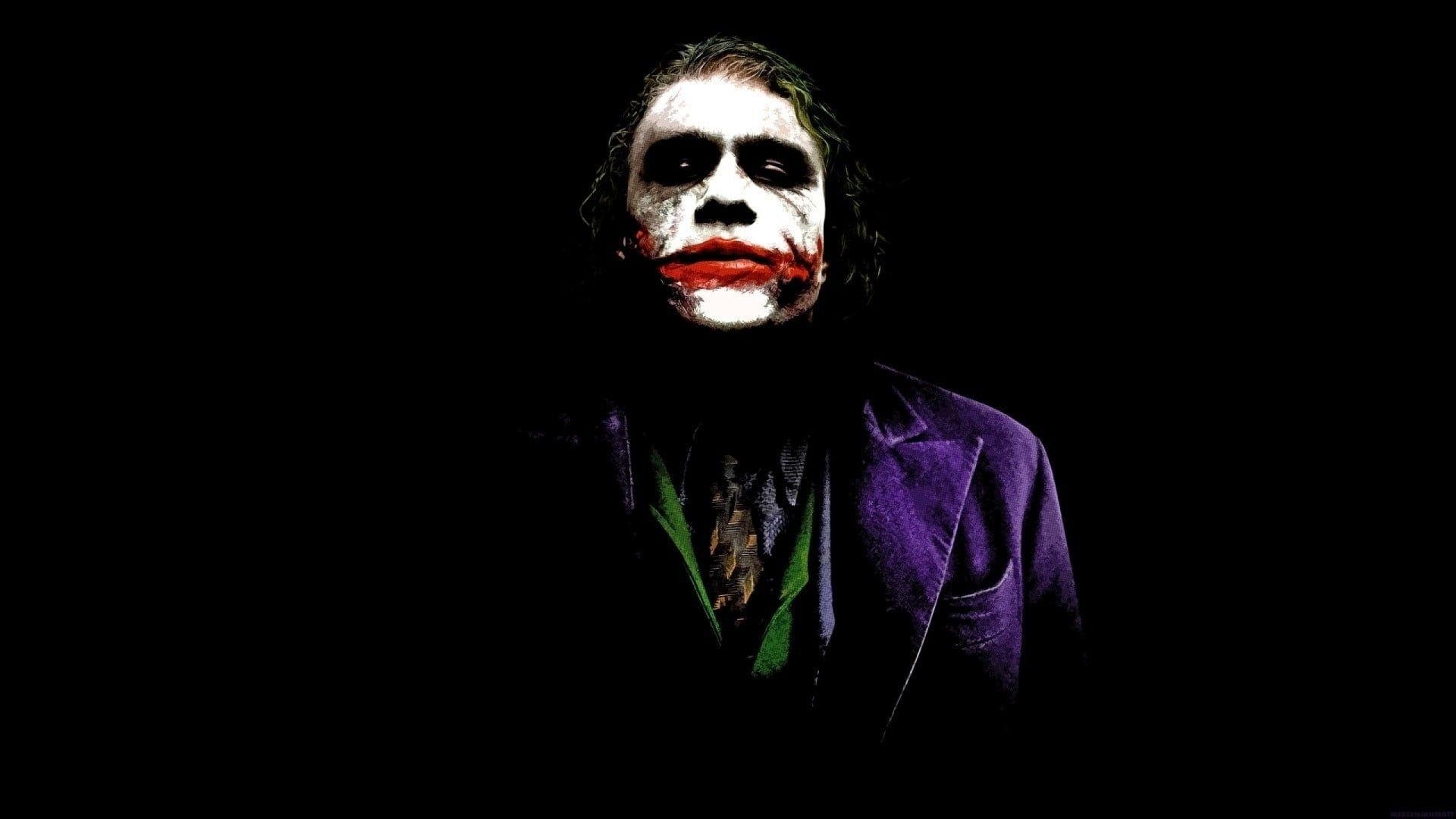 1920x1080 The Joker, Joker, DC Comics, black, Heath Ledger HD, Desktop