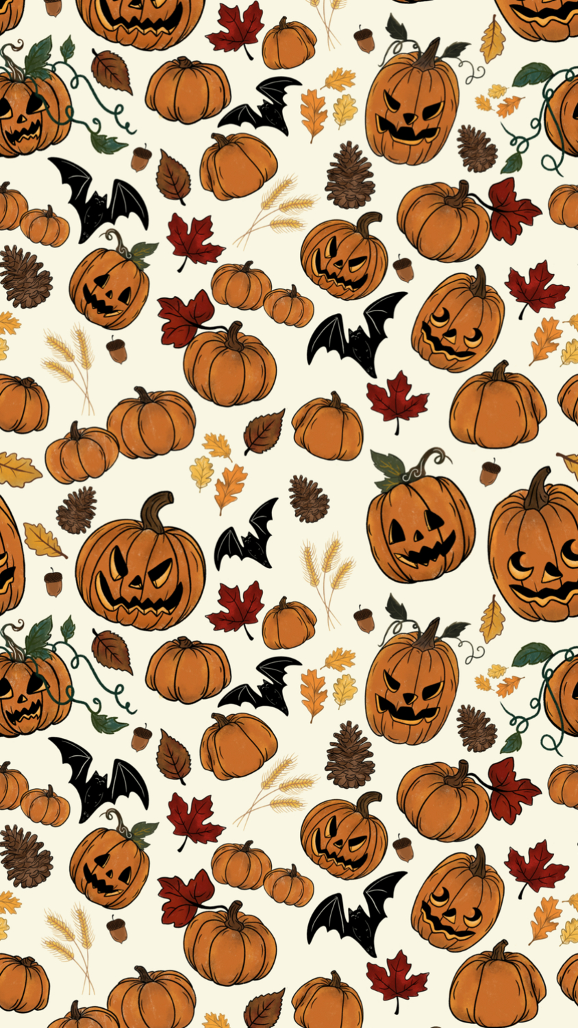 850x1500 Fall + Pumpkins iPhone Wallpaper, Phone