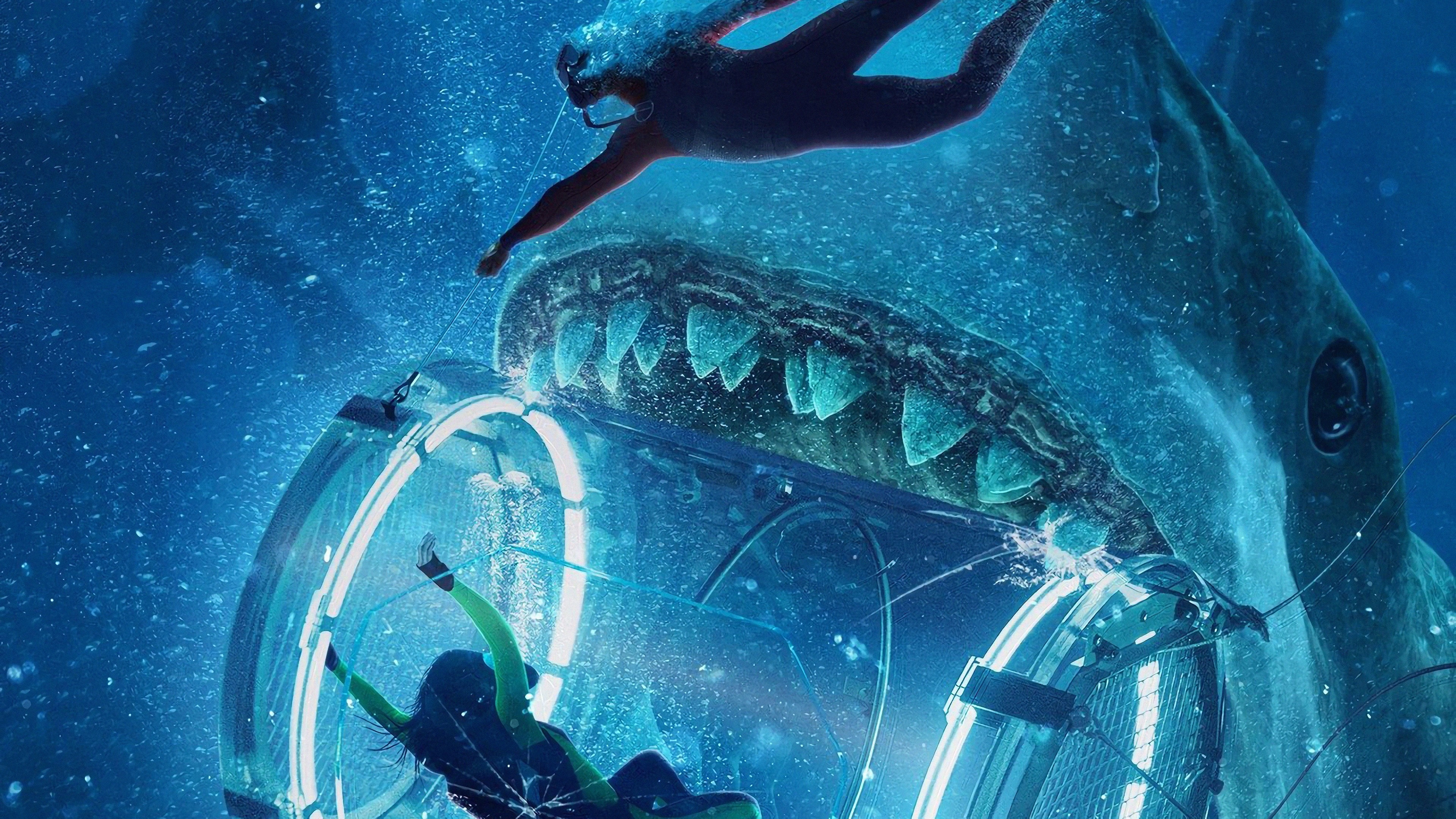 3840x2160 The Meg Movie Megalodon Shark 4K, Desktop