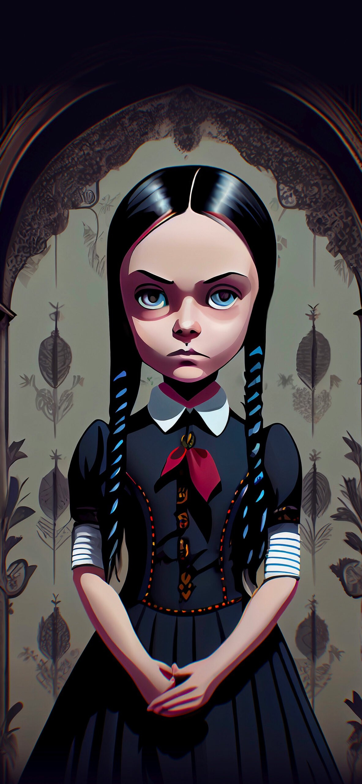 1190x2560 Wednesday Addams Portrait Wallpaper, Phone