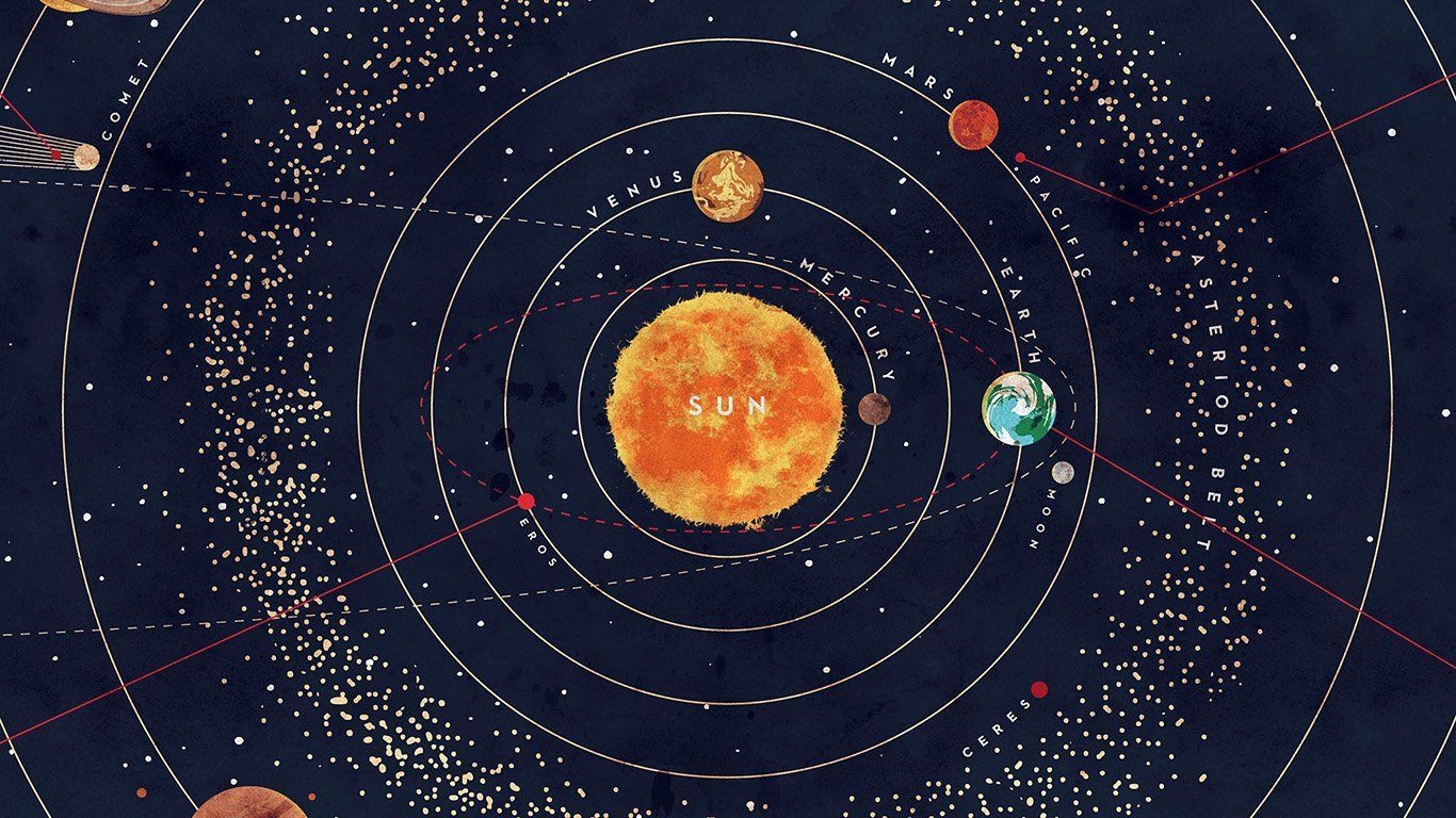 1370x770 Aesthetic Space Wallpaper, Desktop