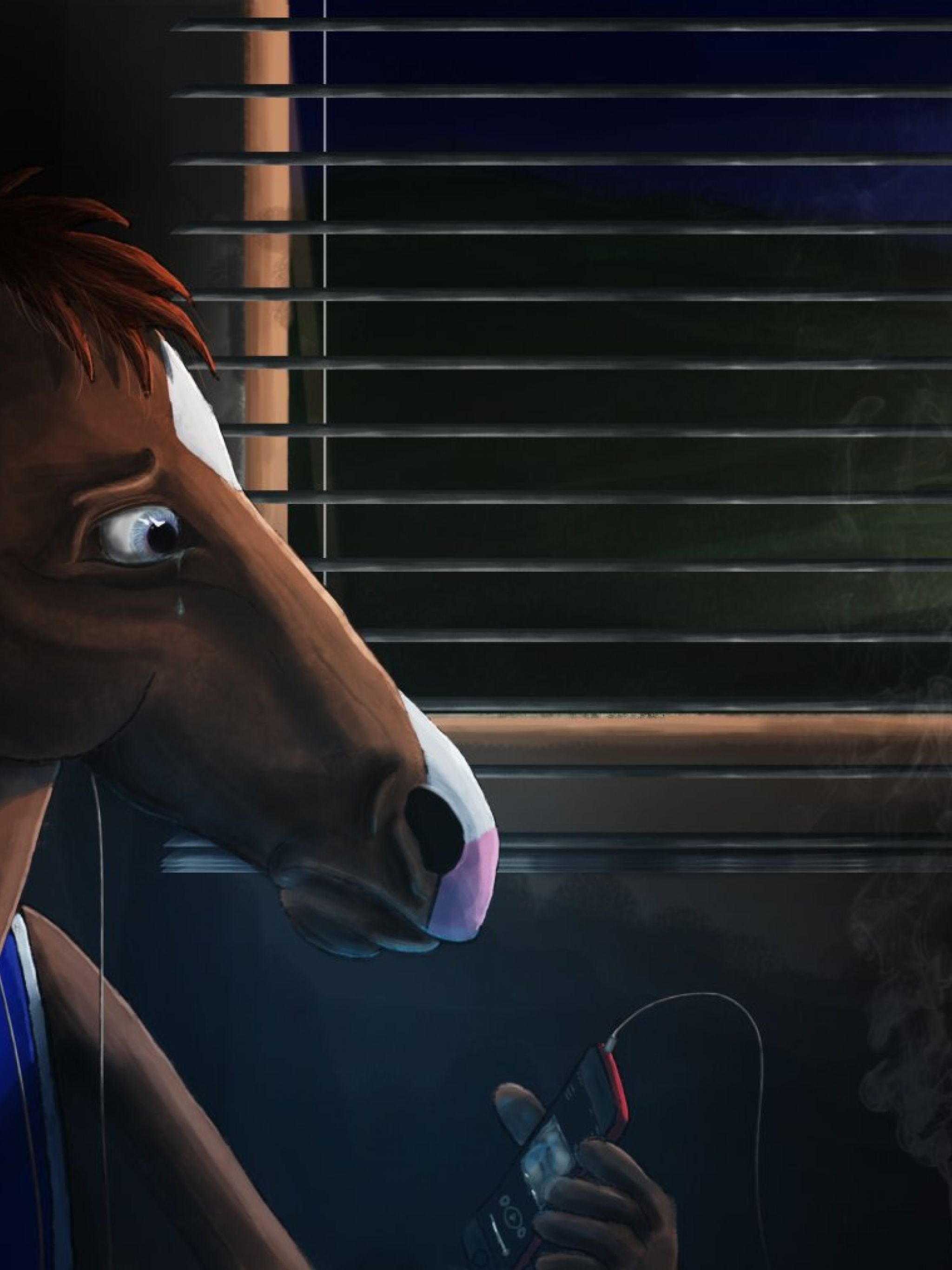 2050x2740 Emotional BoJack in Hollywoo Wallpaper Horseman Wallpaper, Phone