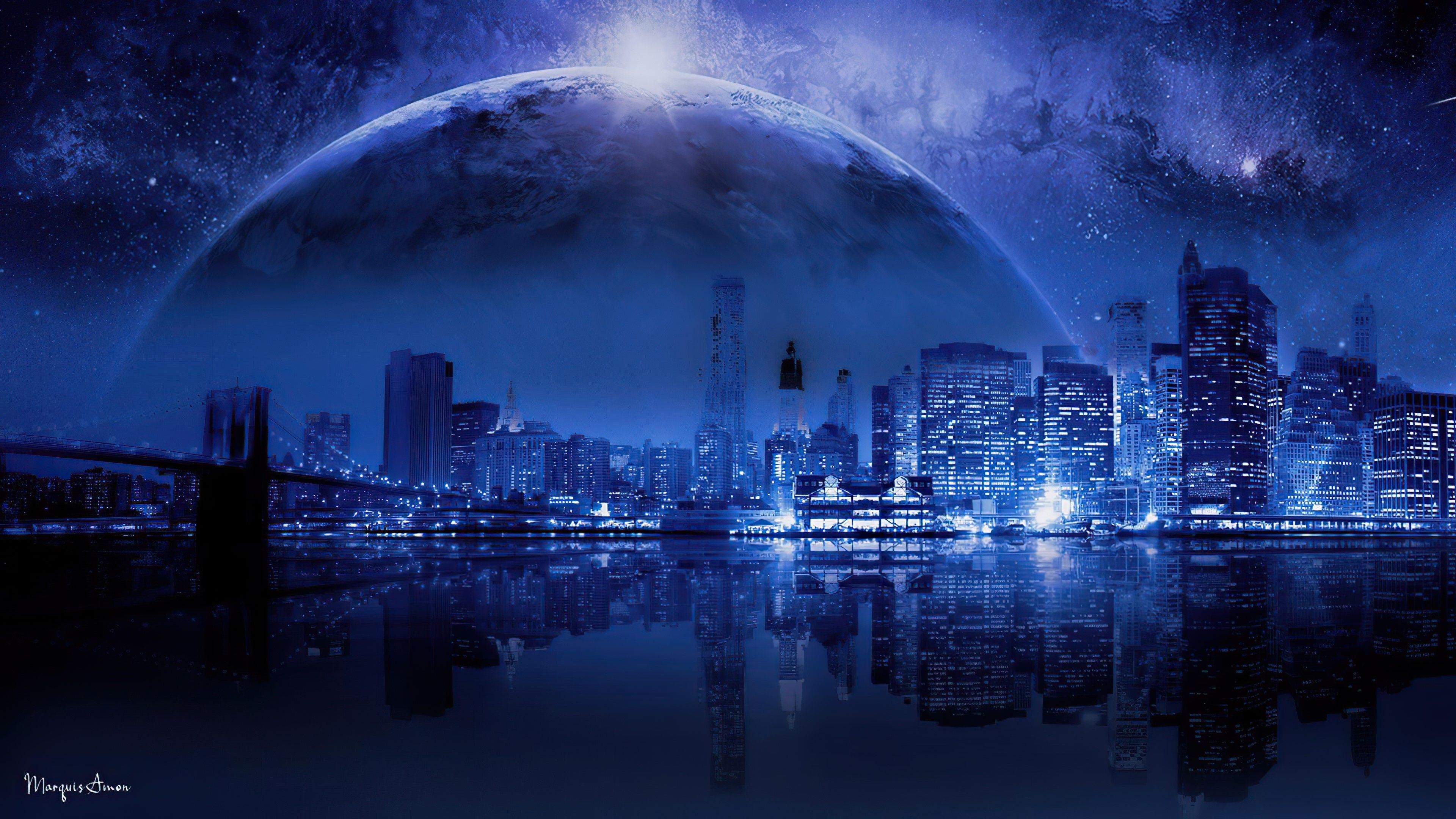 3840x2160 Blue 4K wallpaper for your desktop or.free4kwallpaper.com, Desktop